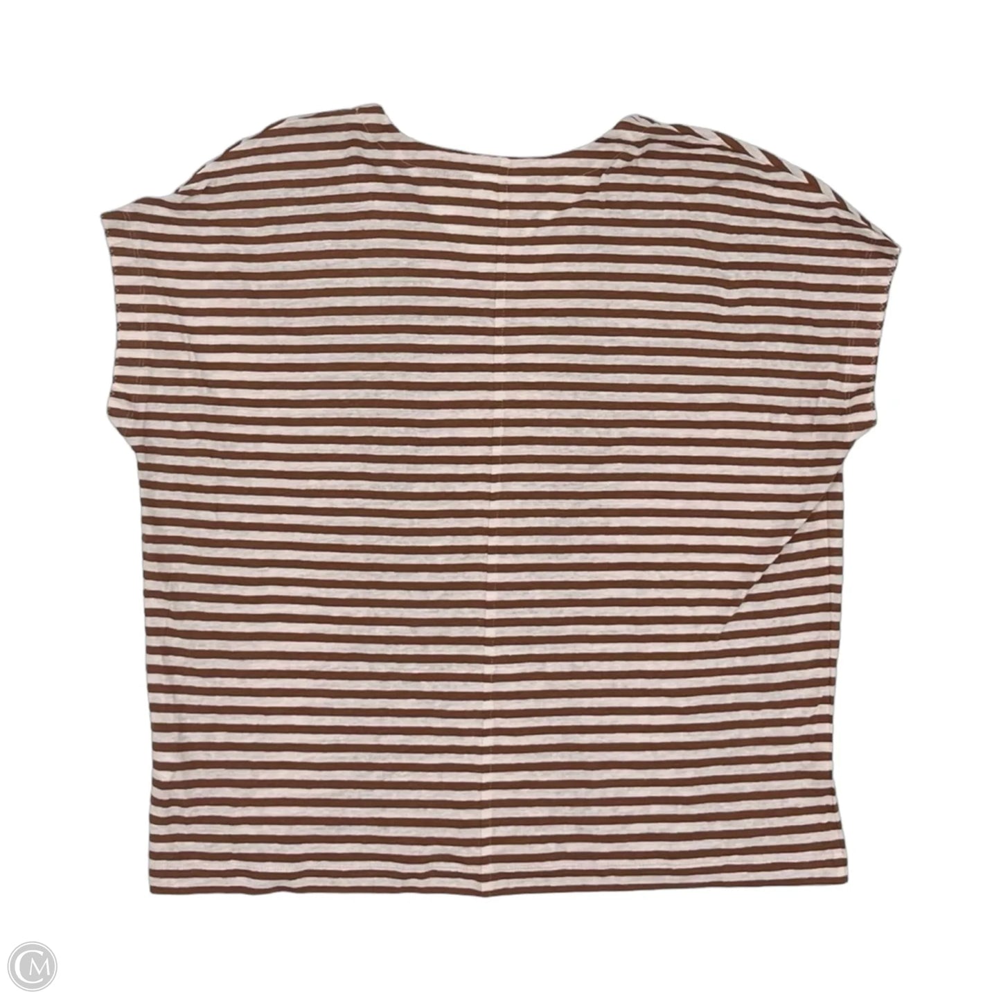 Top Short Sleeve By J. Jill In Brown & Cream, Size: S