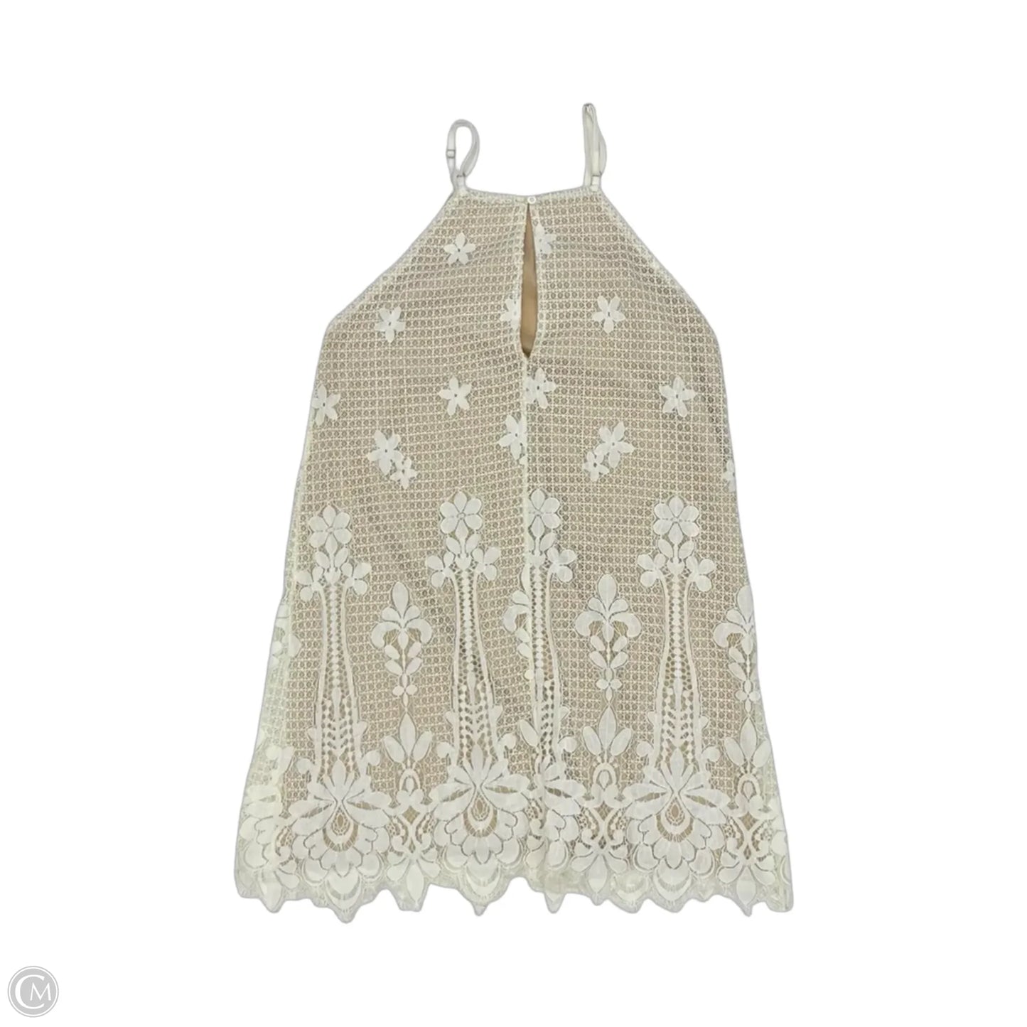 Dress Party Short By Francesca’s In Tan & White, Size: L