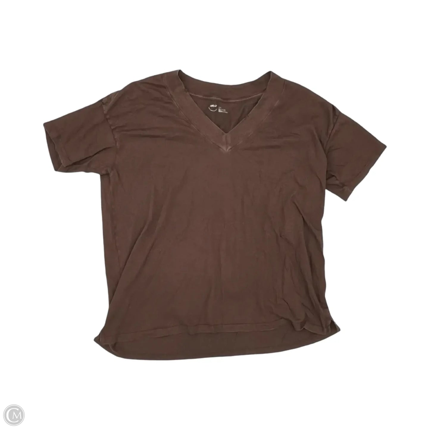 Top Short Sleeve By Aerie In Brown, Size: M