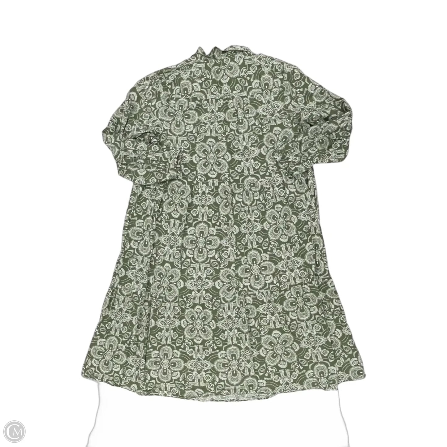 Dress Casual Midi By Lane Bryant In Green & White, Size: 22
