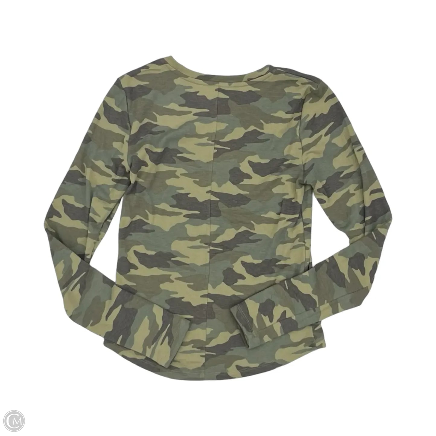 Top Long Sleeve By American Eagle In Camouflage Print, Size: M