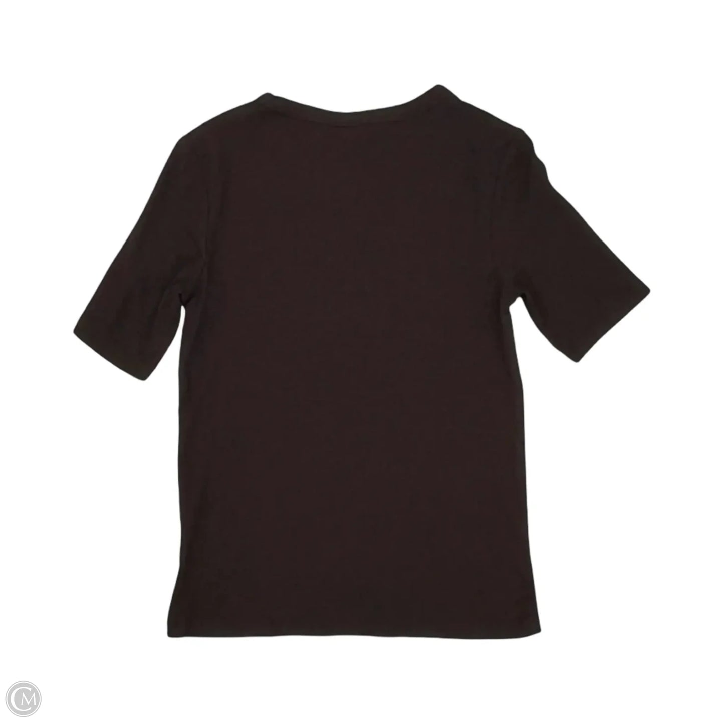 Top Short Sleeve By H&m In Brown, Size: M