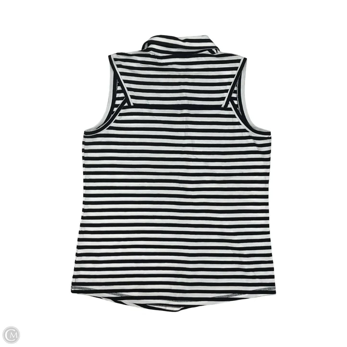 Top Sleeveless By Talbots In Blue & White, Size: M