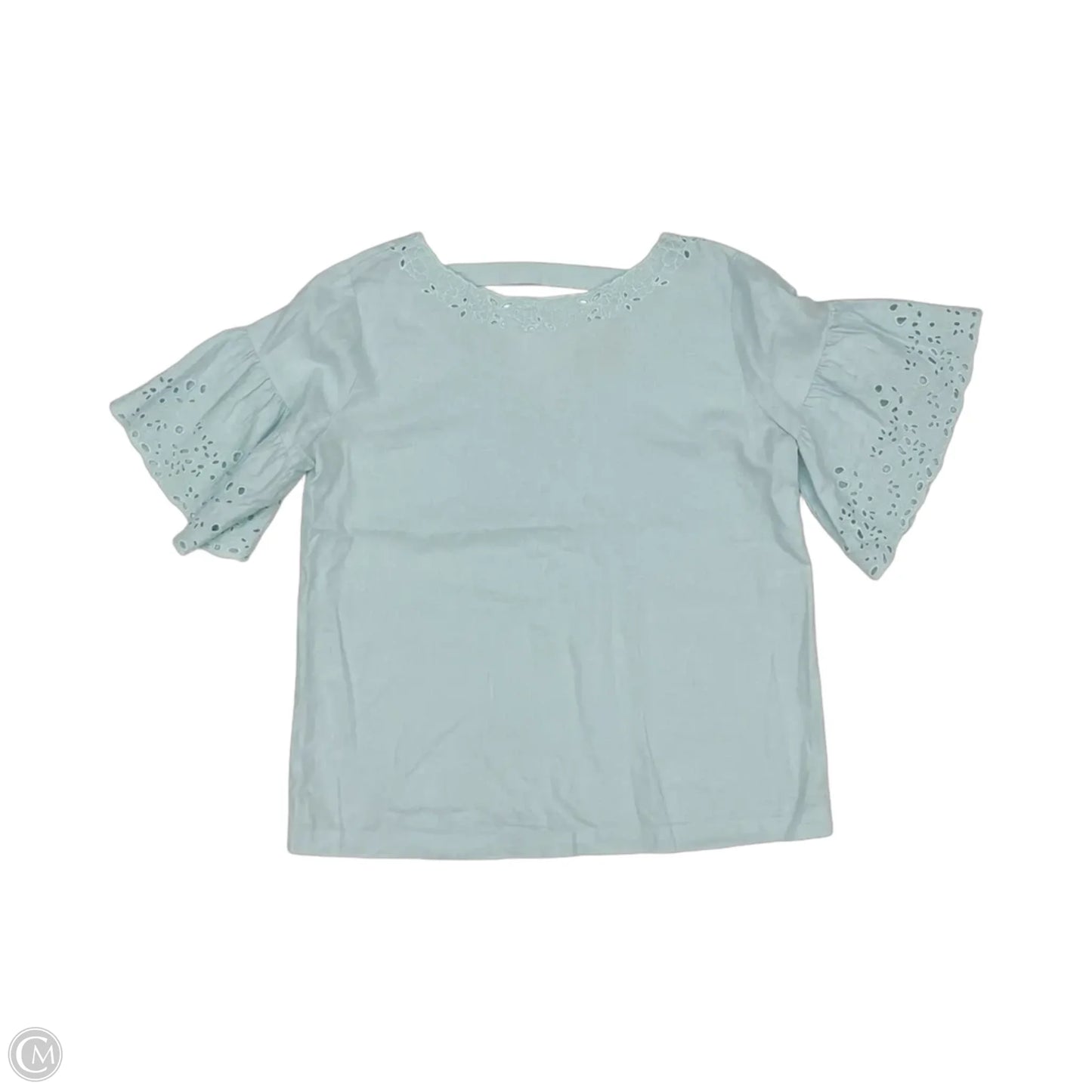 Blouse Short Sleeve By Loft In Blue, Size: M