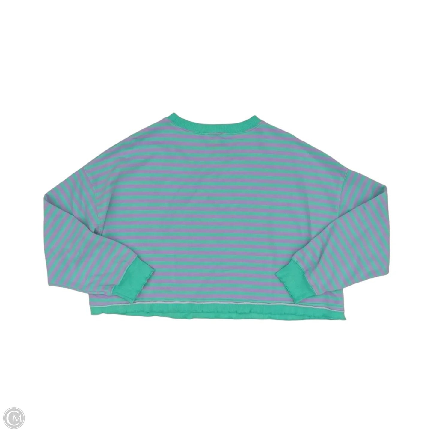 Sweatshirt Crewneck By Peach Love Cream California In Green & Purple, Size: M