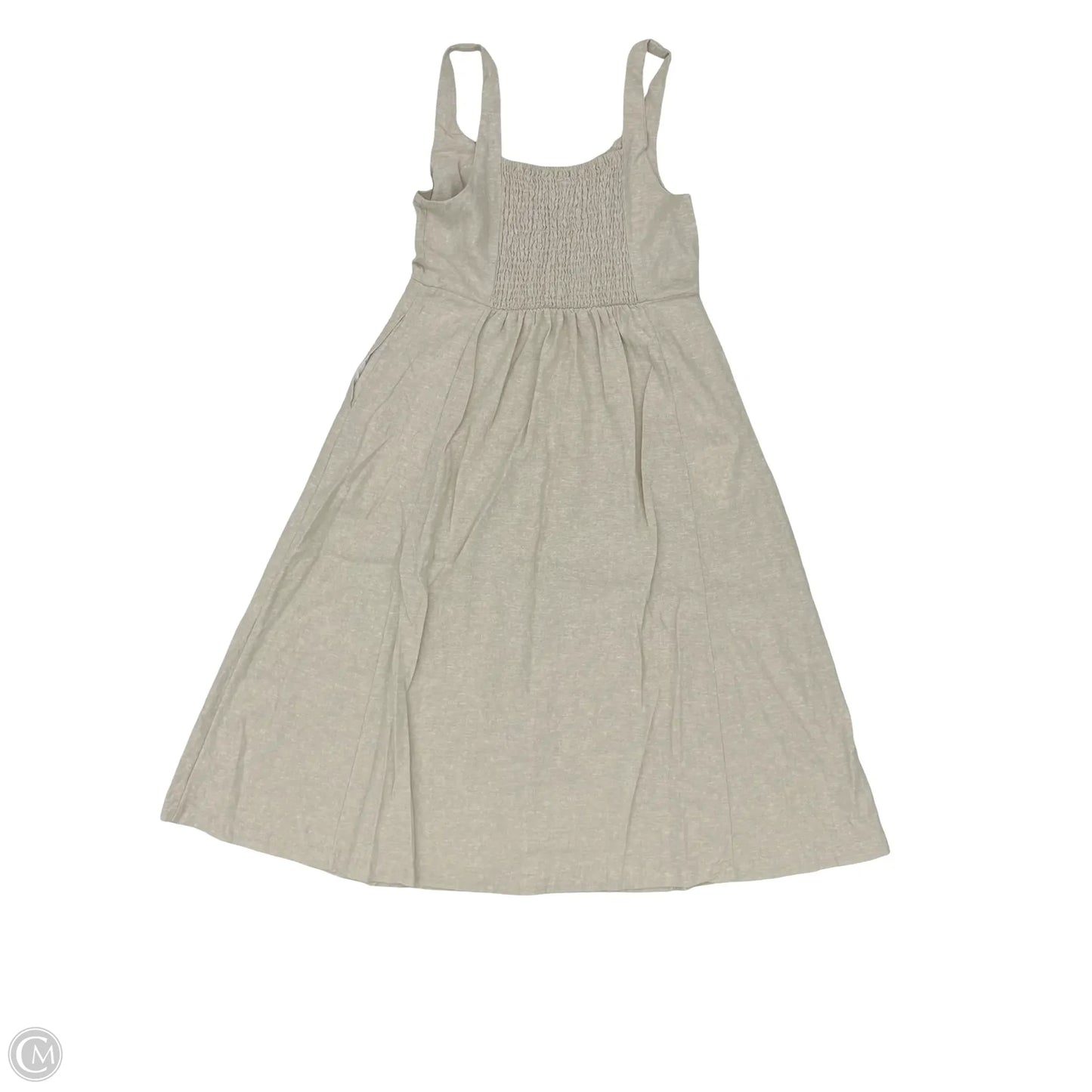 Dress Casual Midi By Old Navy In Tan, Size: M
