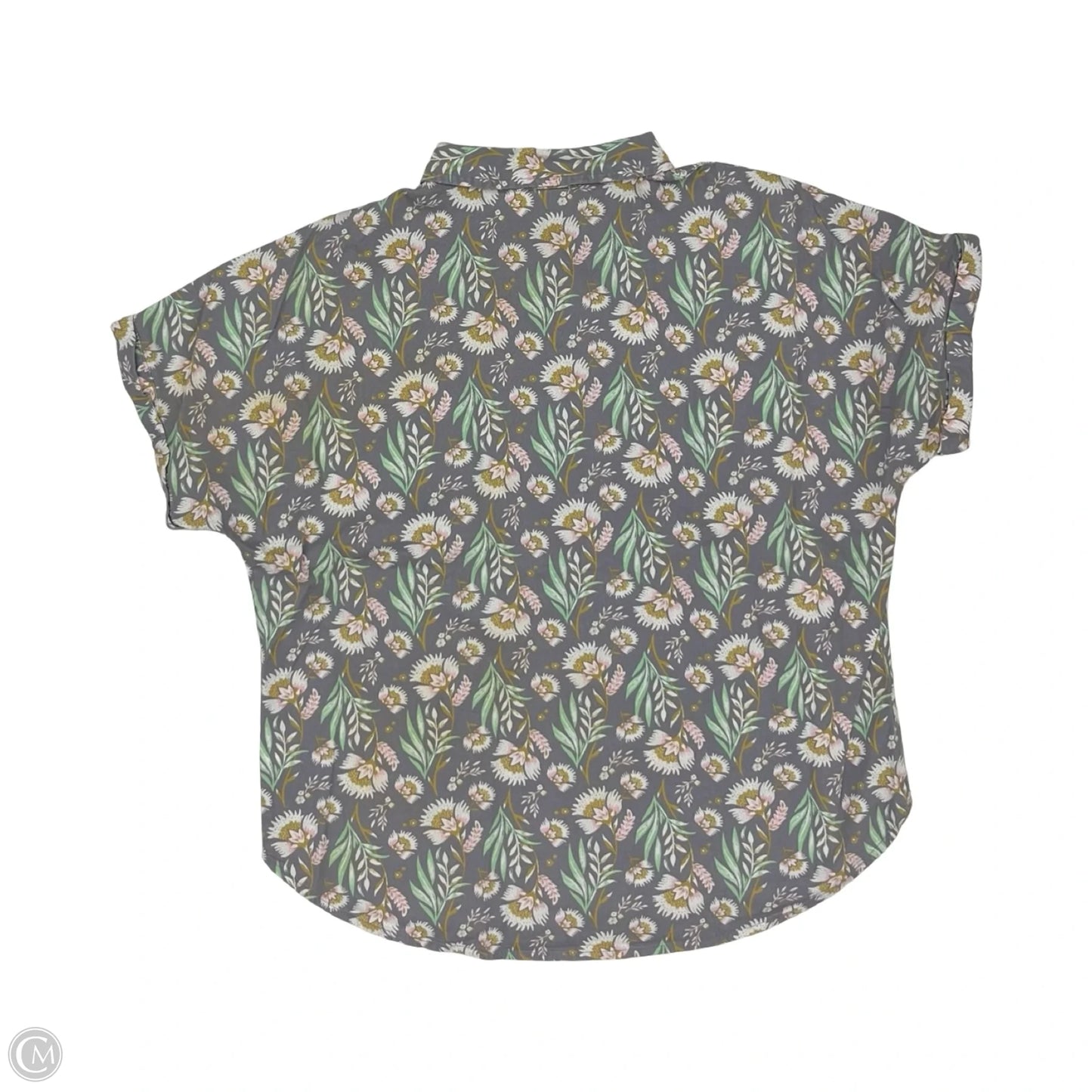 Blouse Short Sleeve By Universal Thread In Floral Print, Size: M