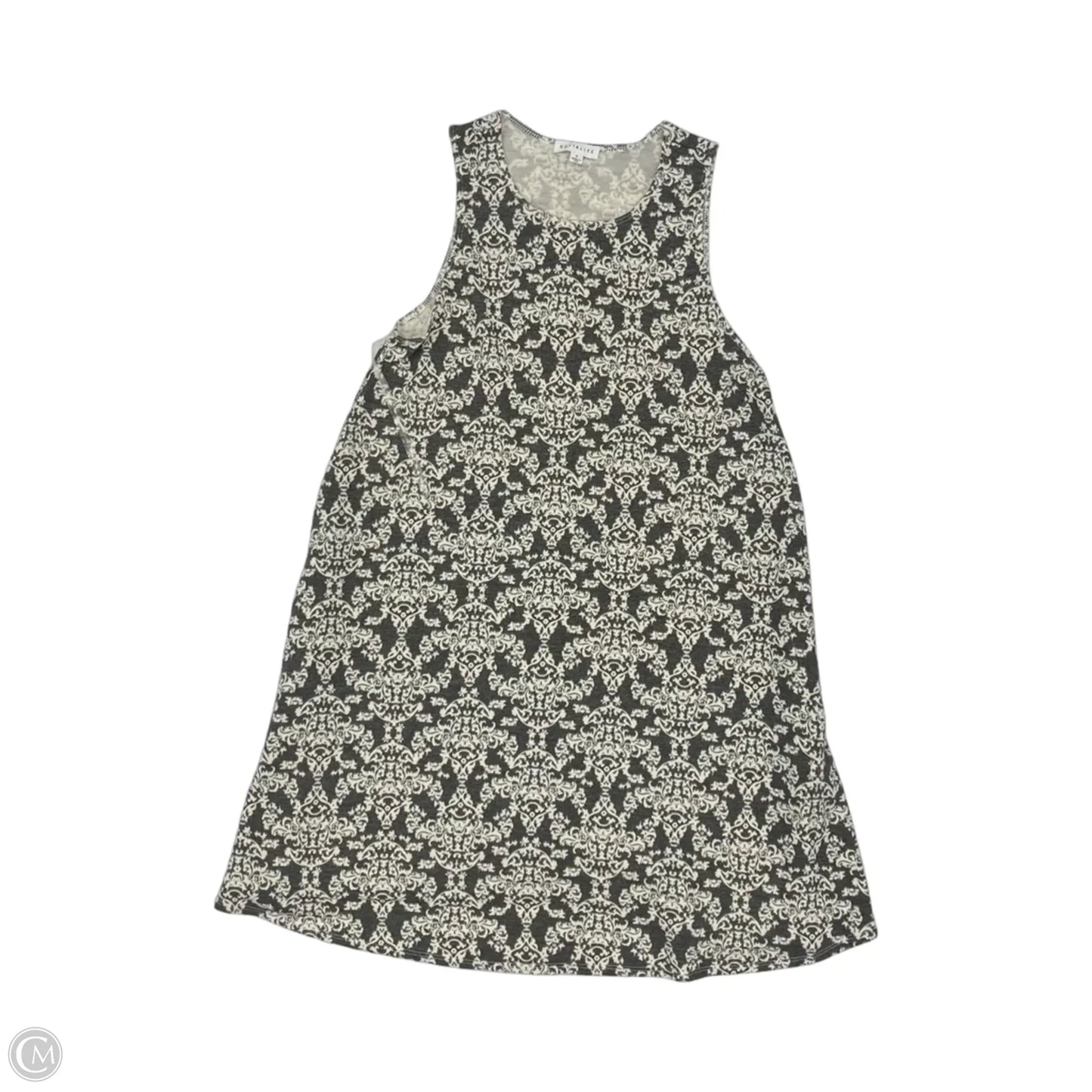 Dress Casual Short By Socialite In Cream & Grey, Size: S