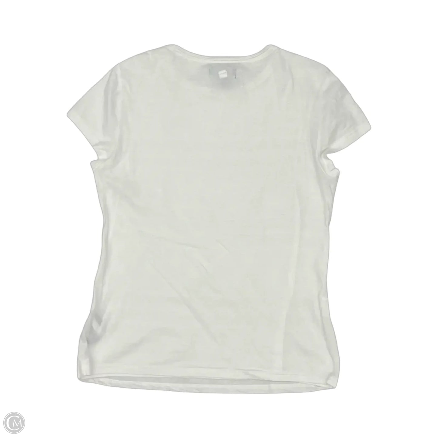 Top Short Sleeve By Chaps In Cream, Size: M