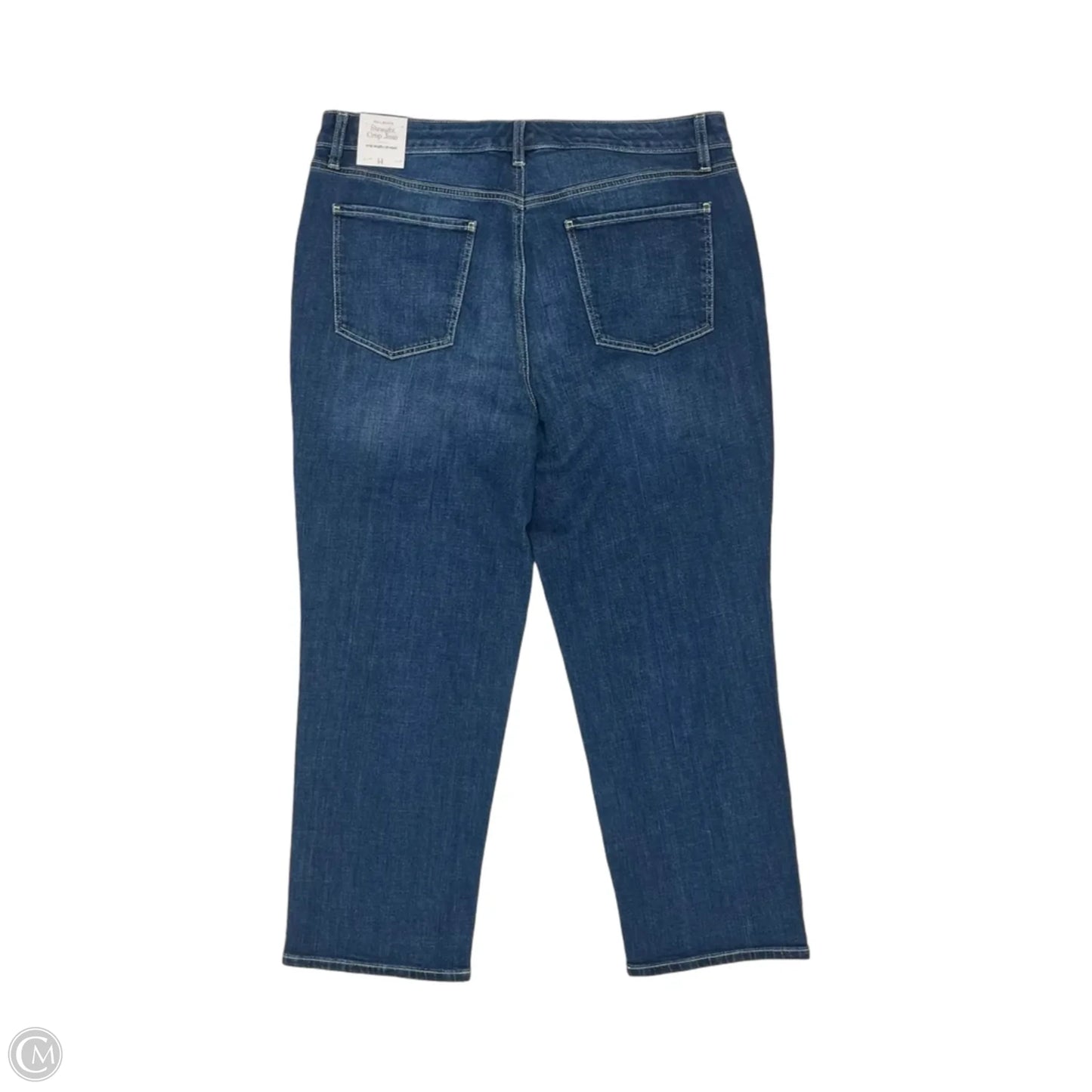 Jeans Cropped By Talbots In Blue Denim, Size: 14