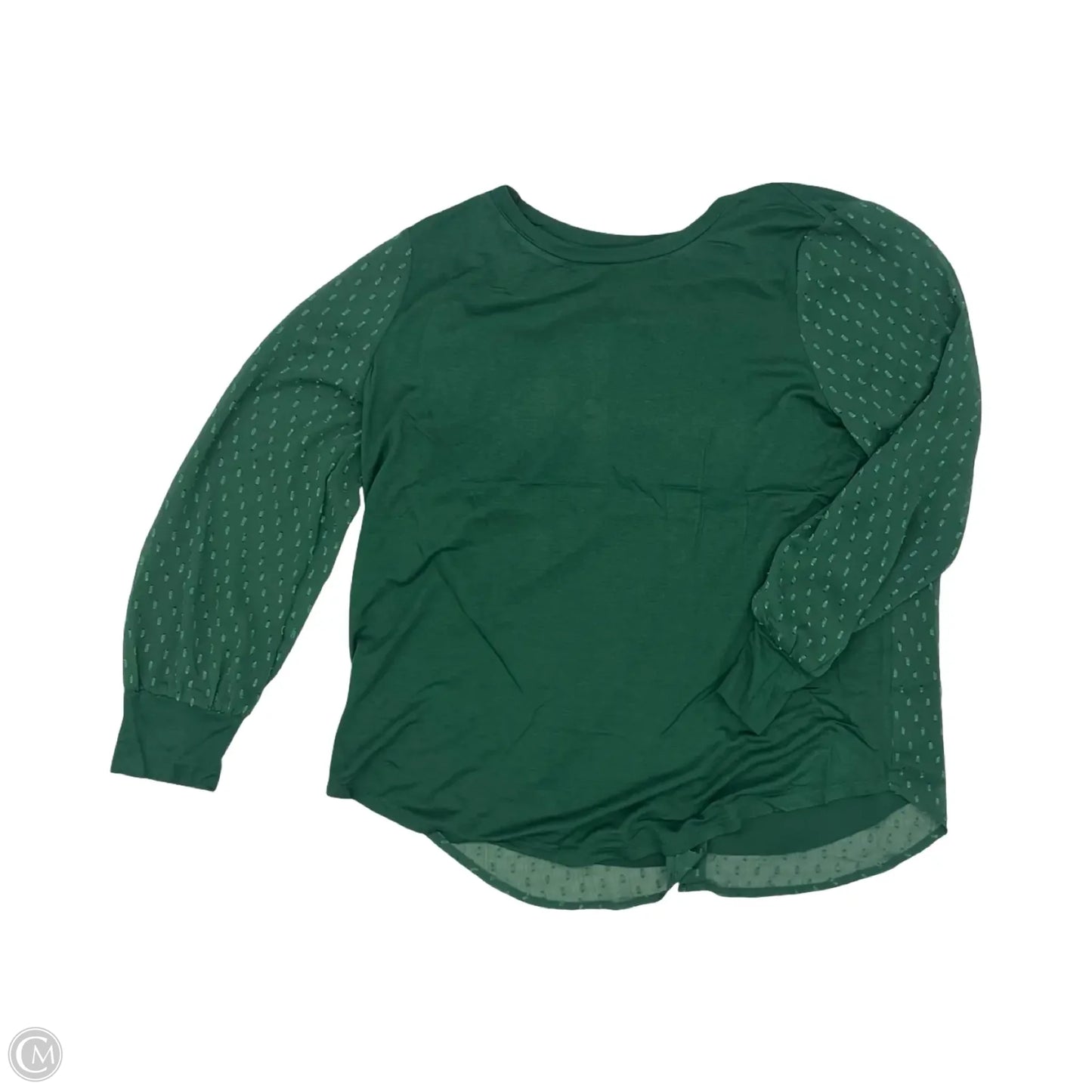 Blouse Long Sleeve By Skies Are Blue In Green, Size: Mp