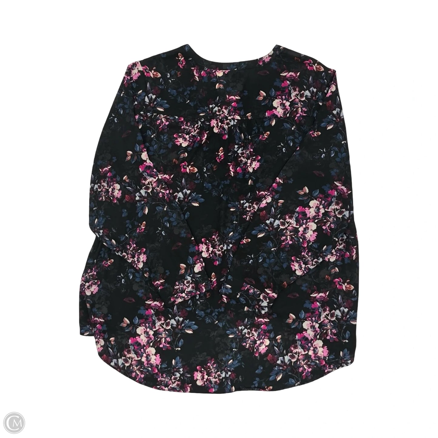 Blouse 3/4 Sleeve By Torrid In Black & Pink, Size: 3x