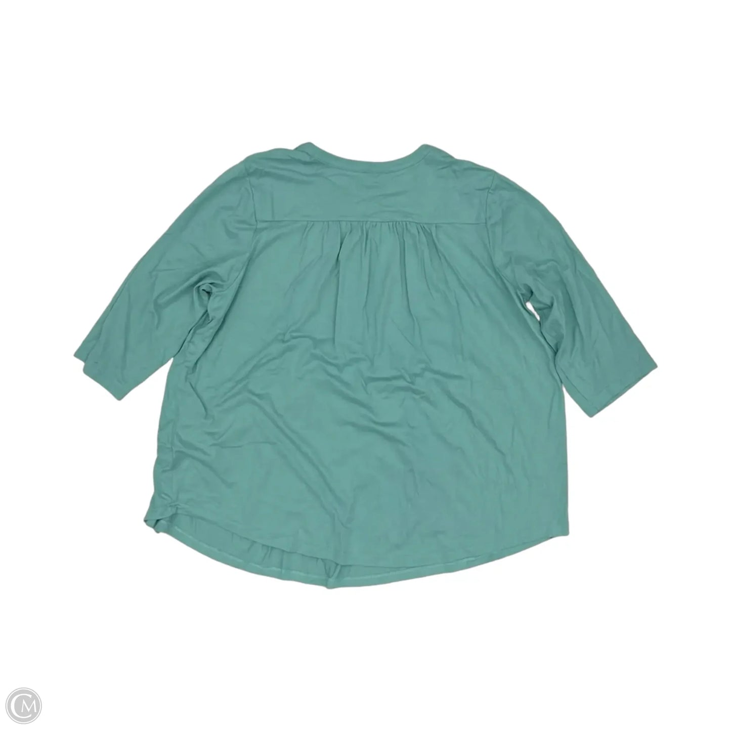 Top 3/4 Sleeve By Coldwater Creek In Green, Size: 2x