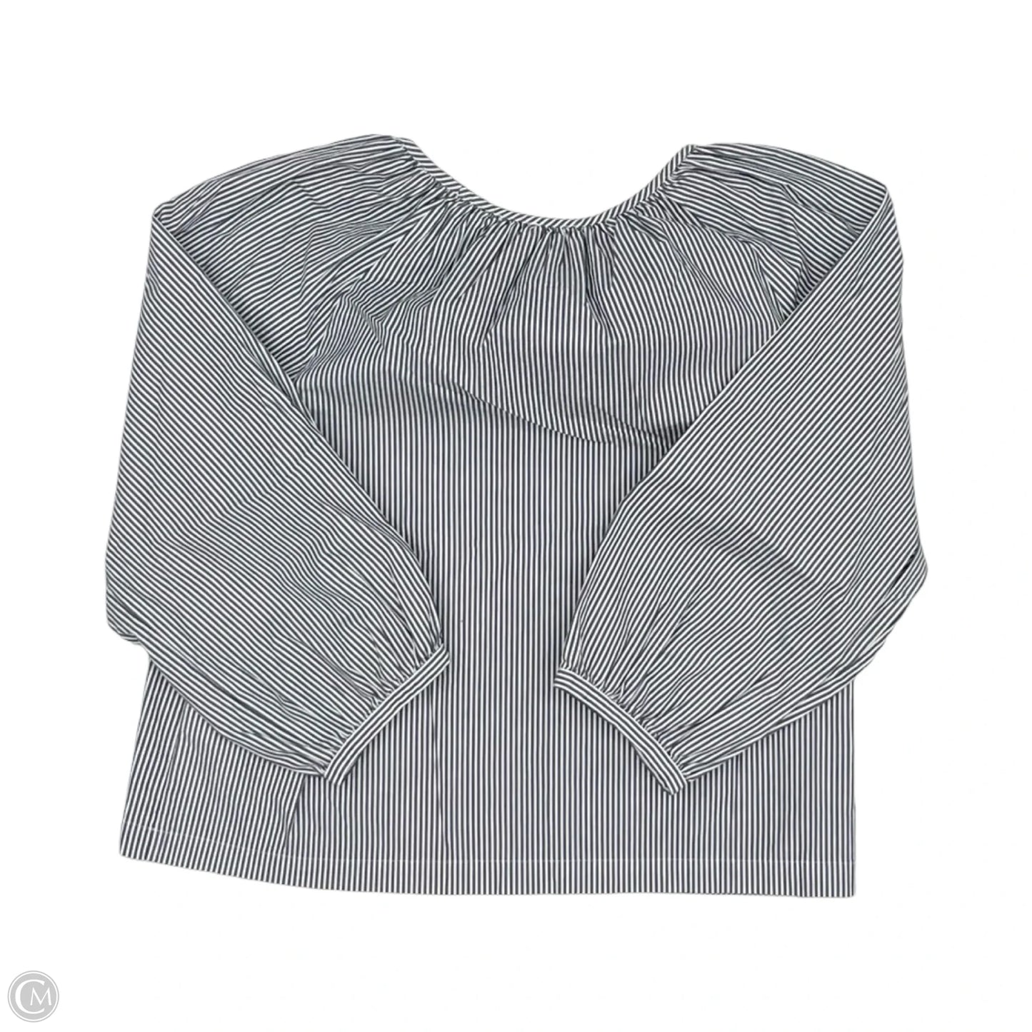 Top Long Sleeve By J. Crew In Grey & White, Size: L