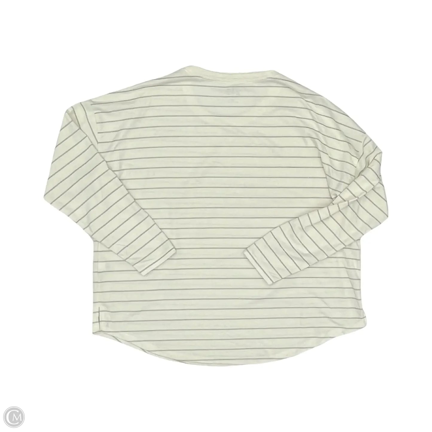 Top Long Sleeve By Maurices In Cream & Grey, Size: Xxl