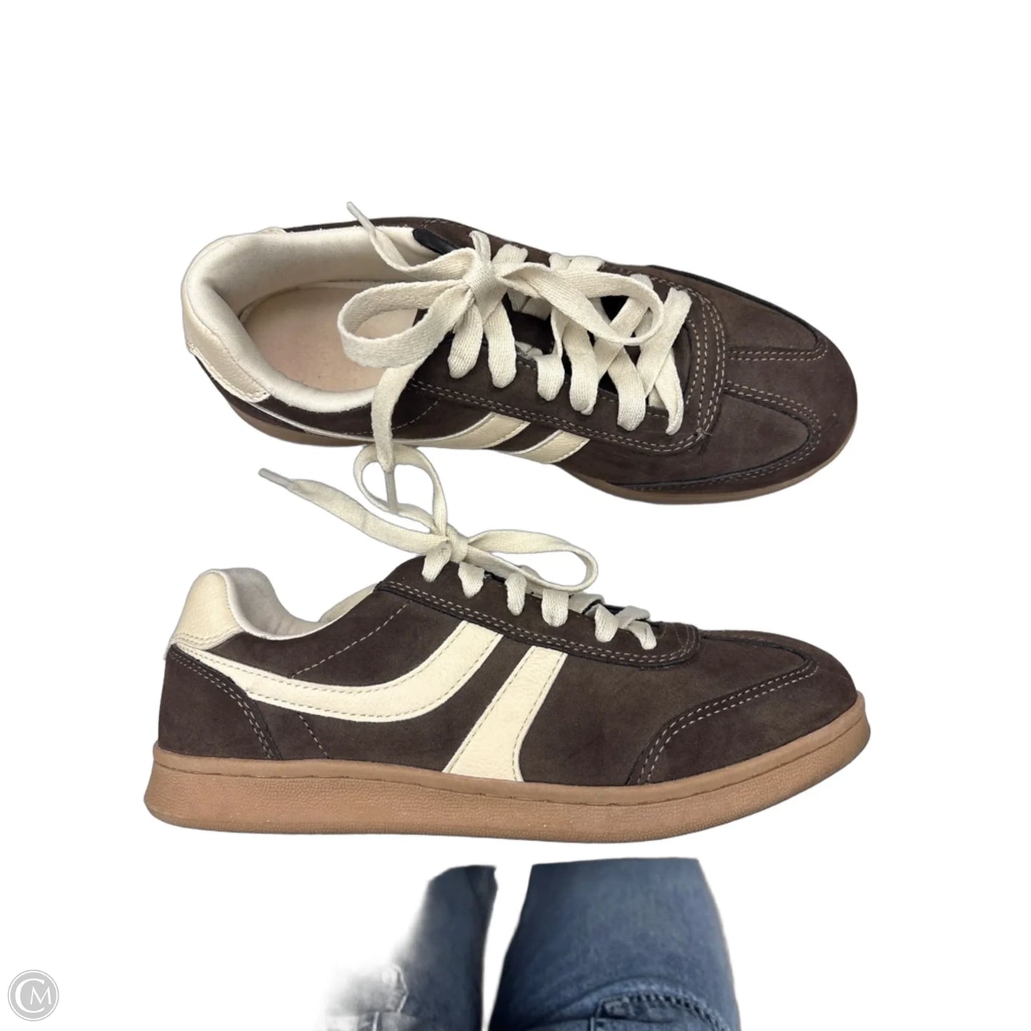 Shoes Sneakers By Cmf In Brown & Cream, Size: 8.5