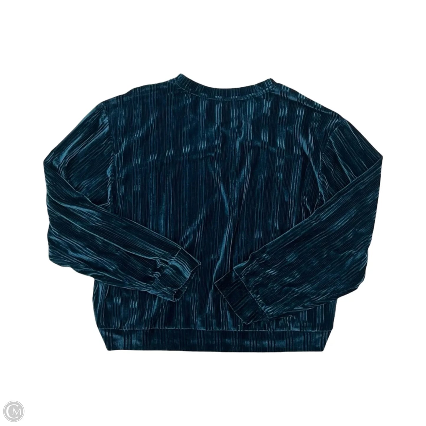 Blouse Long Sleeve By Andrew Marc In Blue, Size: Xl