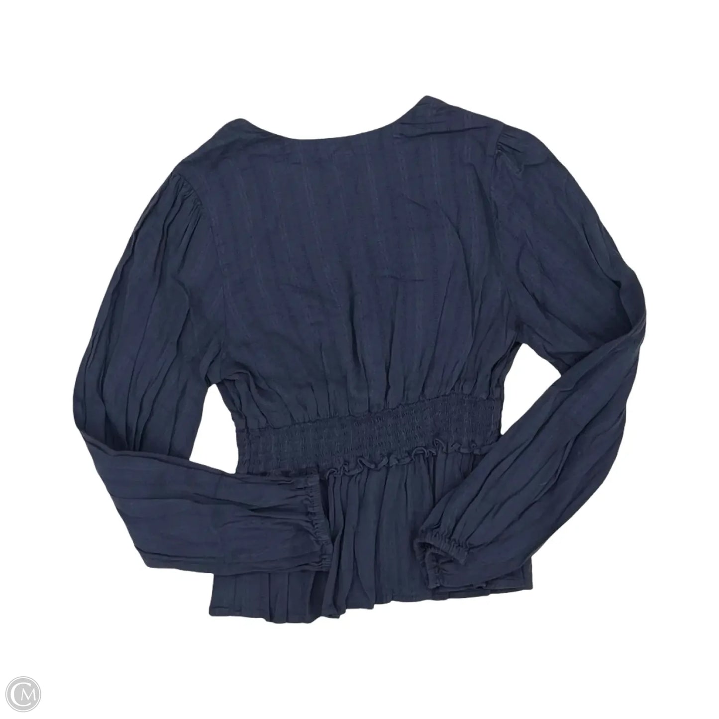 Blouse Long Sleeve By Old Navy In Navy, Size: M