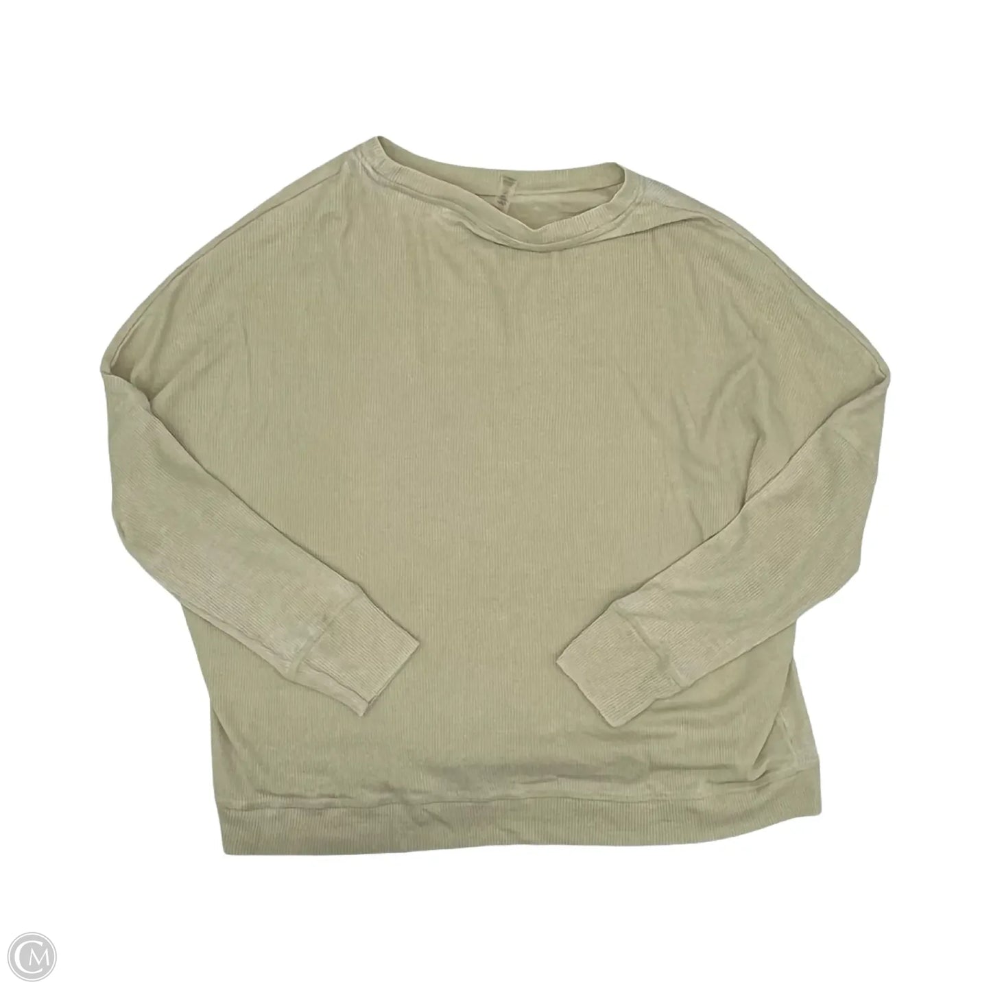 Top Long Sleeve By Mono B In Tan, Size: Onesize
