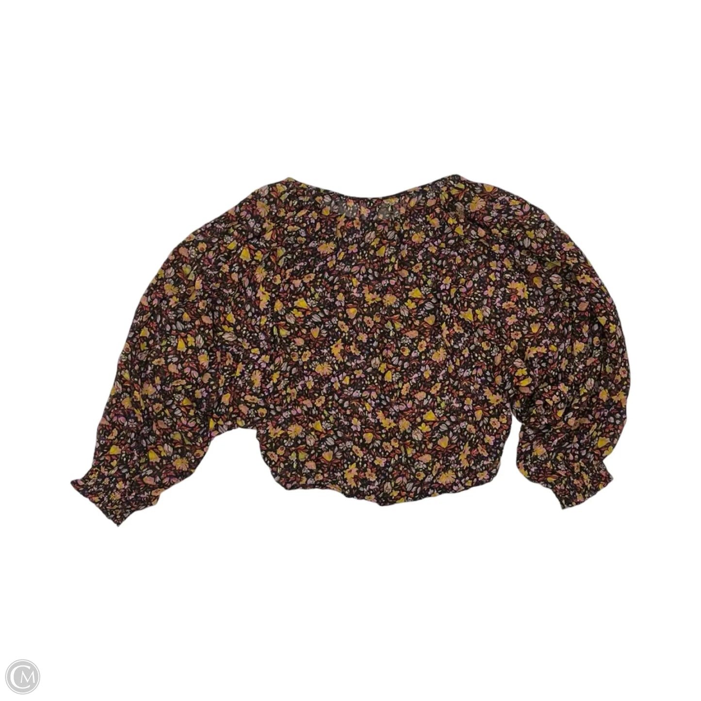 Blouse Long Sleeve By Anthropologie In Floral Print, Size: S
