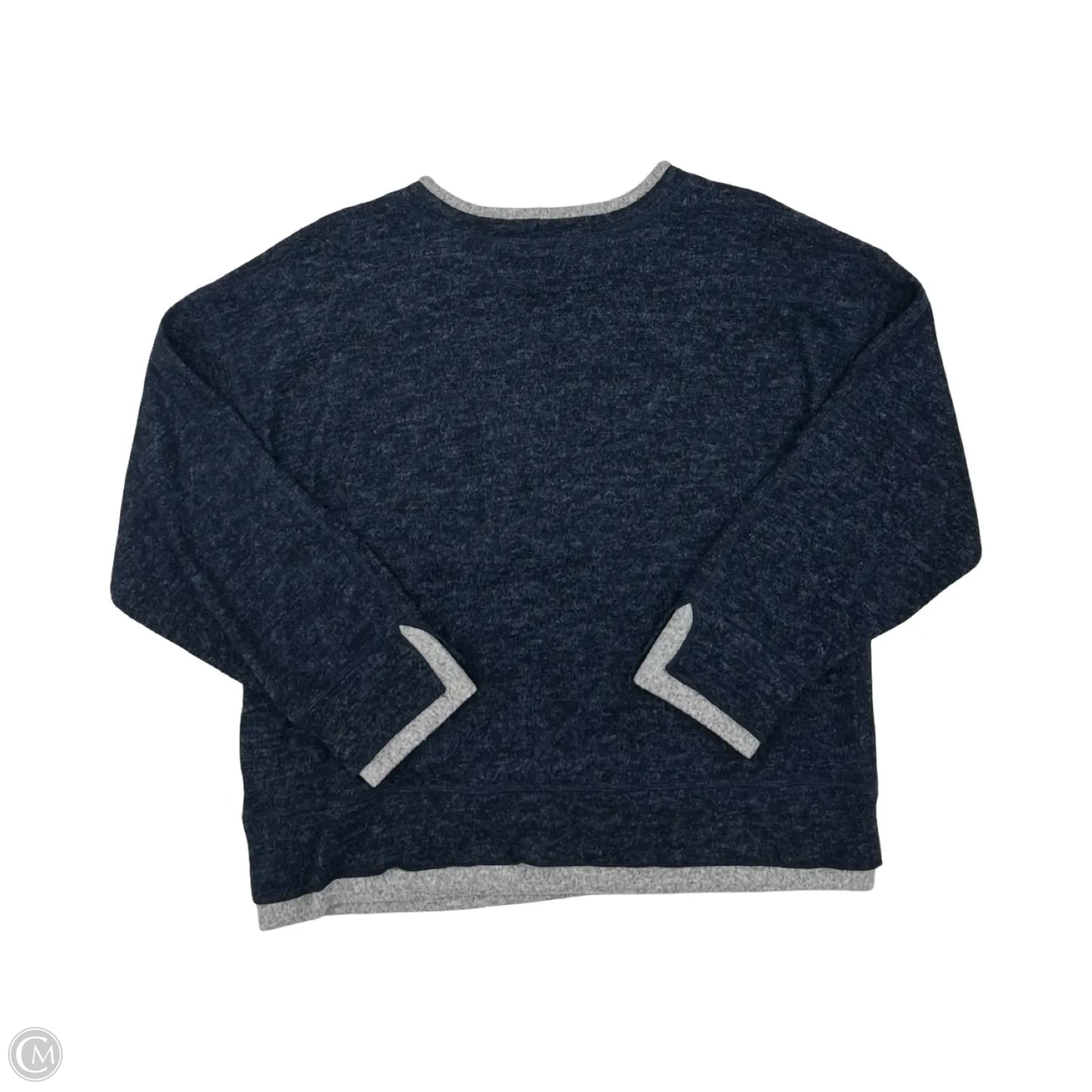 Top Long Sleeve By Nally And Millie In Blue & Grey, Size: L