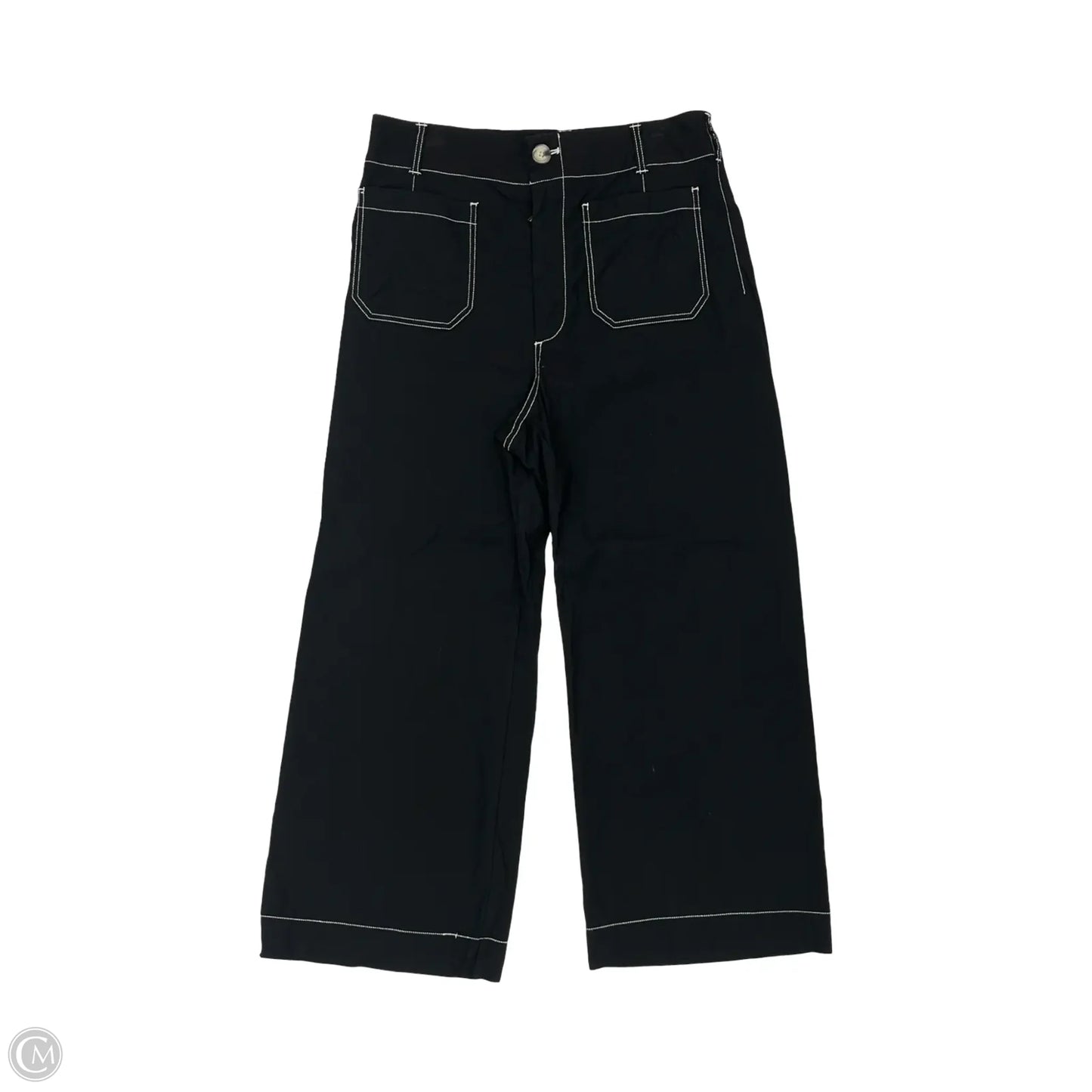 Pants Wide Leg By Maeve In Black & Cream, Size: 12
