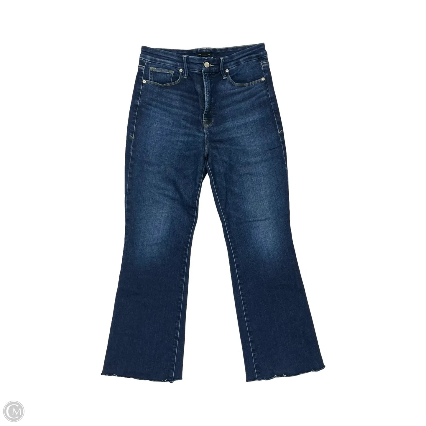 Jeans Straight By Good American In Blue Denim, Size: 14