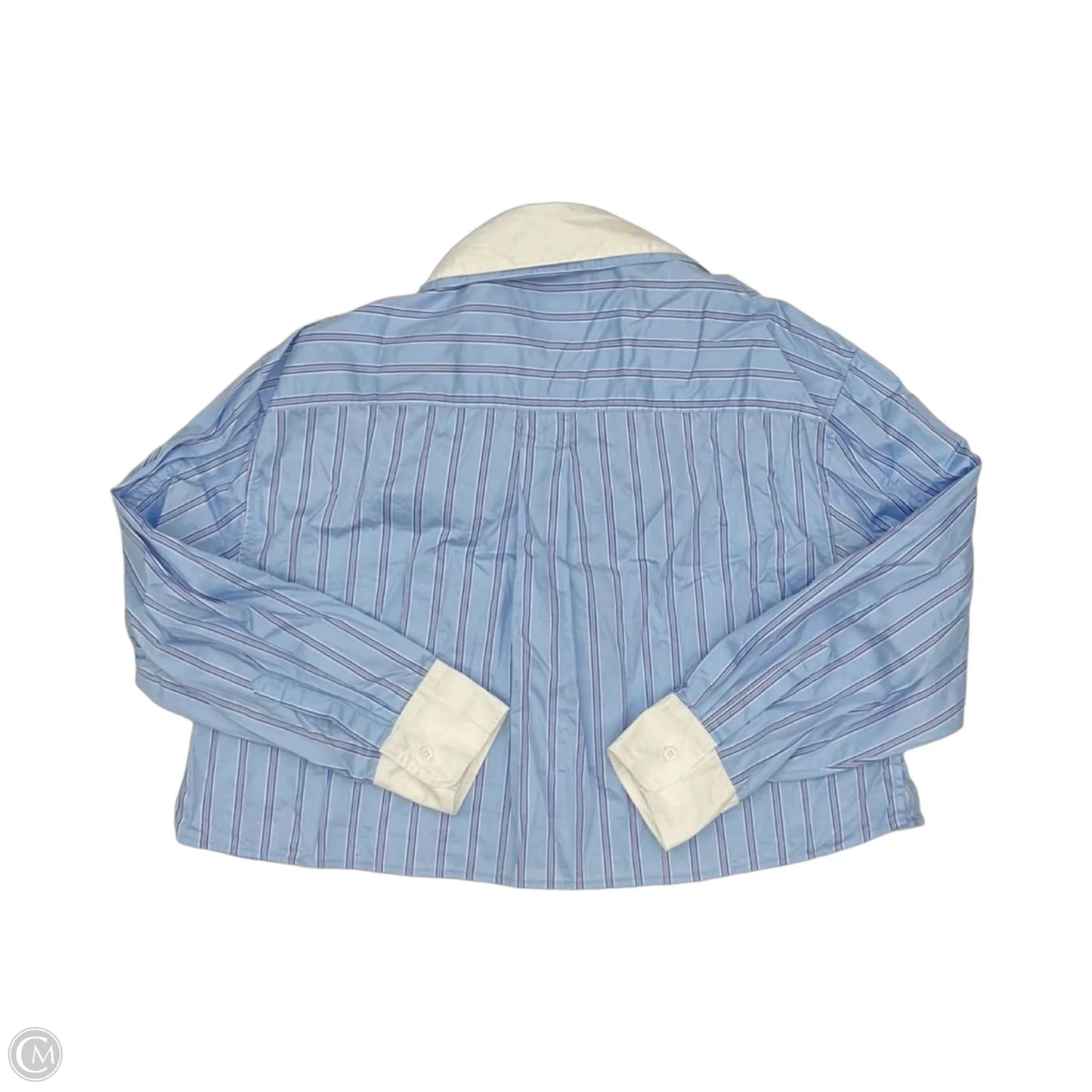 Blouse Long Sleeve By French Connection In Striped Pattern, Size: L