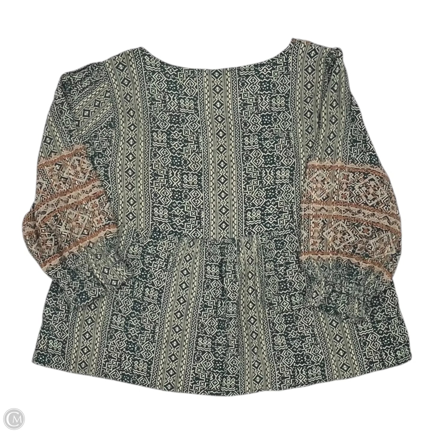 Blouse Long Sleeve By Savanna Jane In Multi-colored, Size: 1x