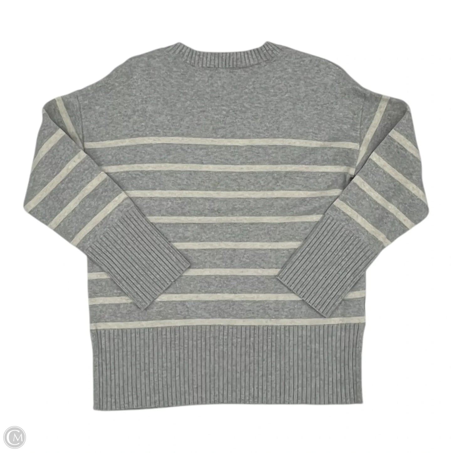 Sweater By Loft In Cream & Grey, Size: S