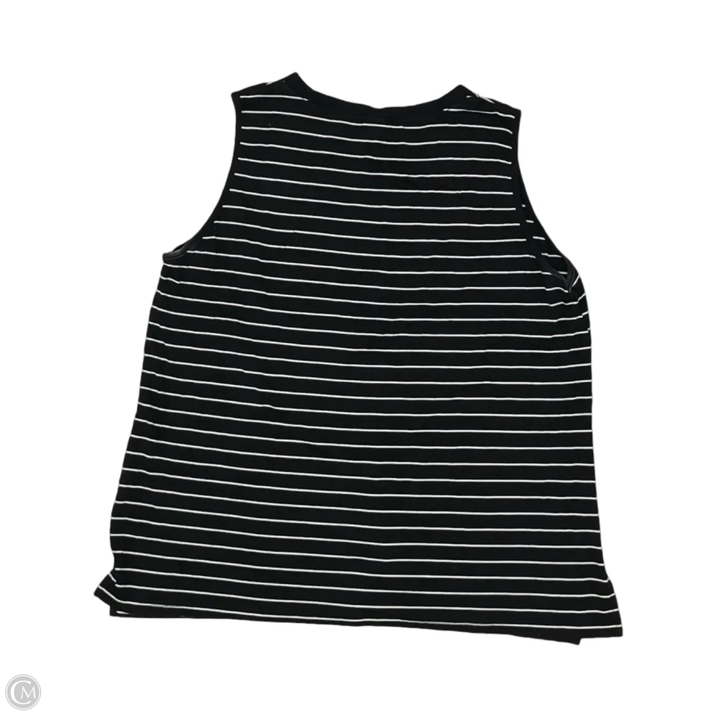 Top Sleeveless By Clothes Mentor In Black & White, Size: Xl