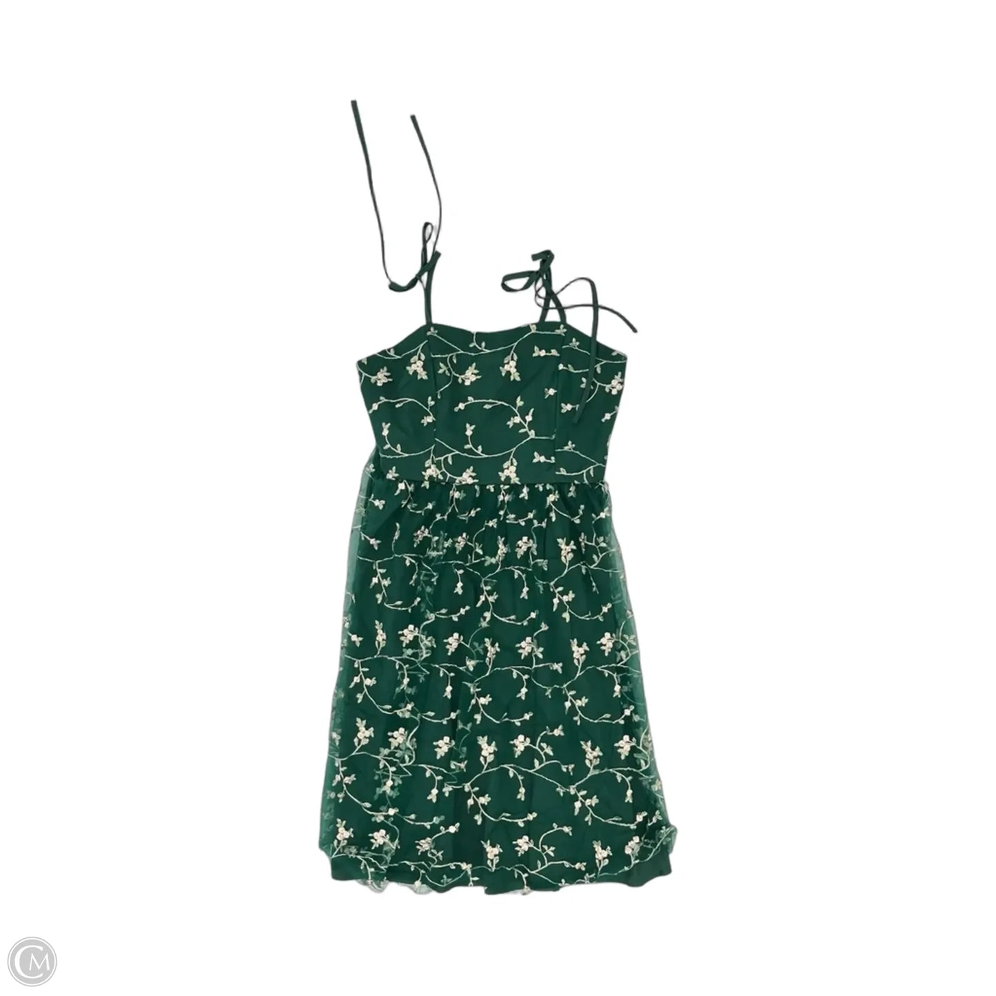 Dress Party Short By Clothes Mentor In Gold & Green, Size: L