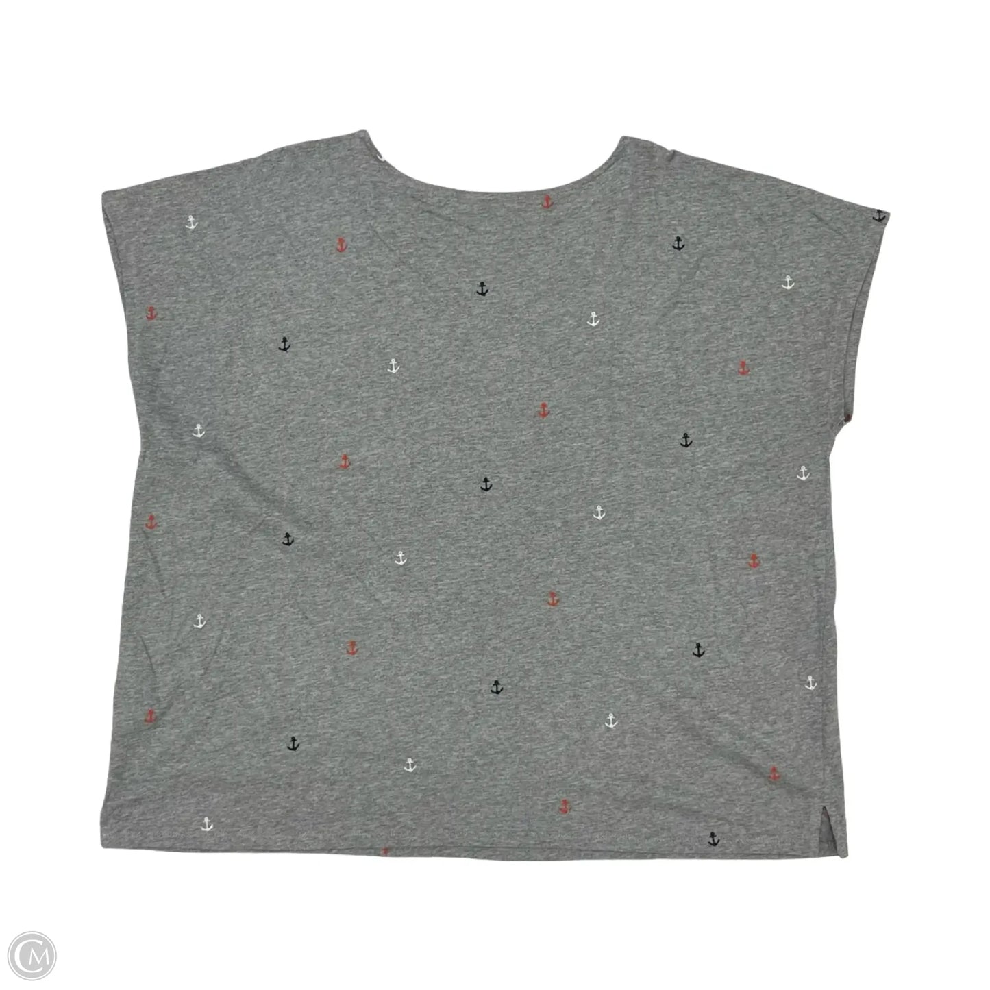 Top Short Sleeve By J. Jill In Grey, Size: 2x