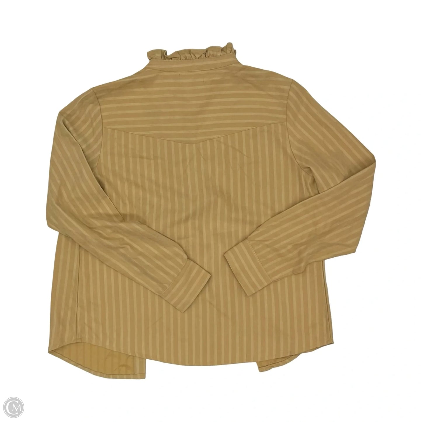 Jacket Shirt By Clothes Mentor In Tan, Size: S