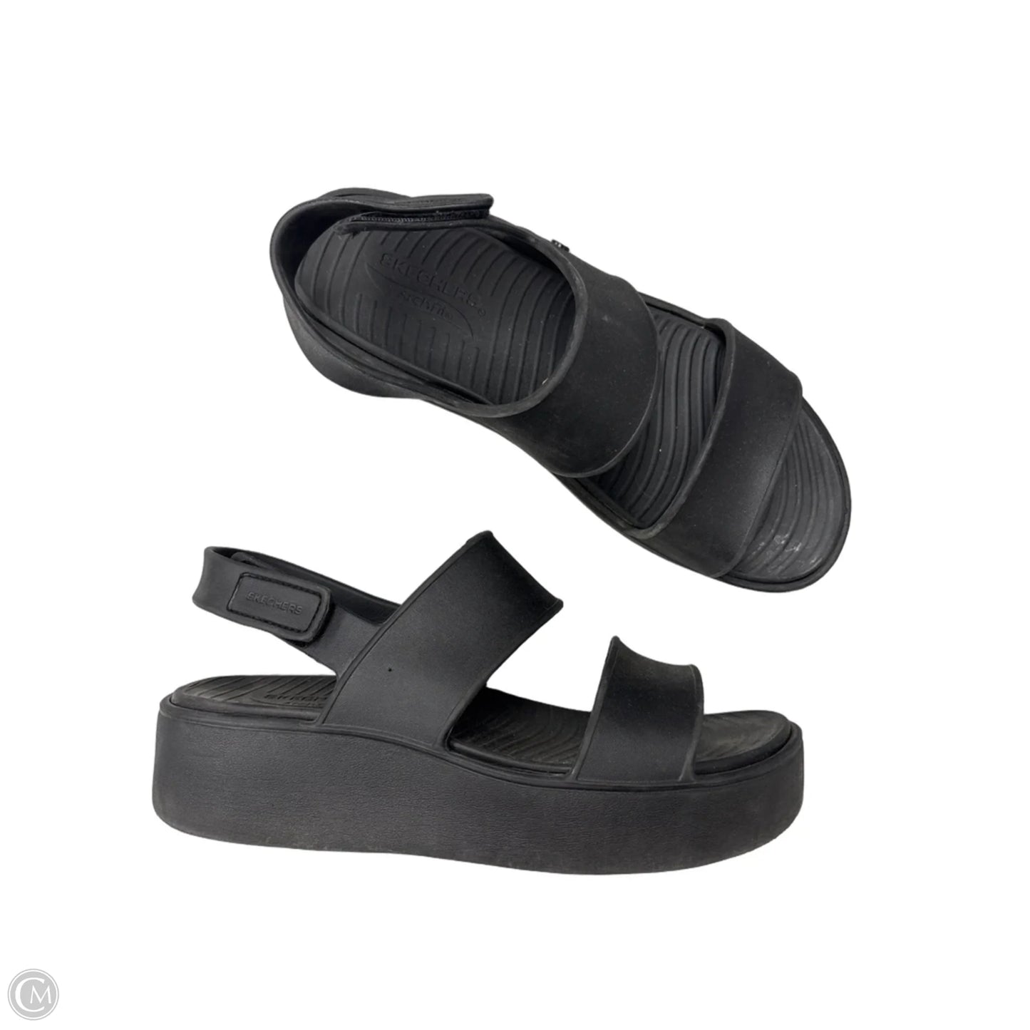 Sandals Heels Platform By Skechers In Black, Size: 9