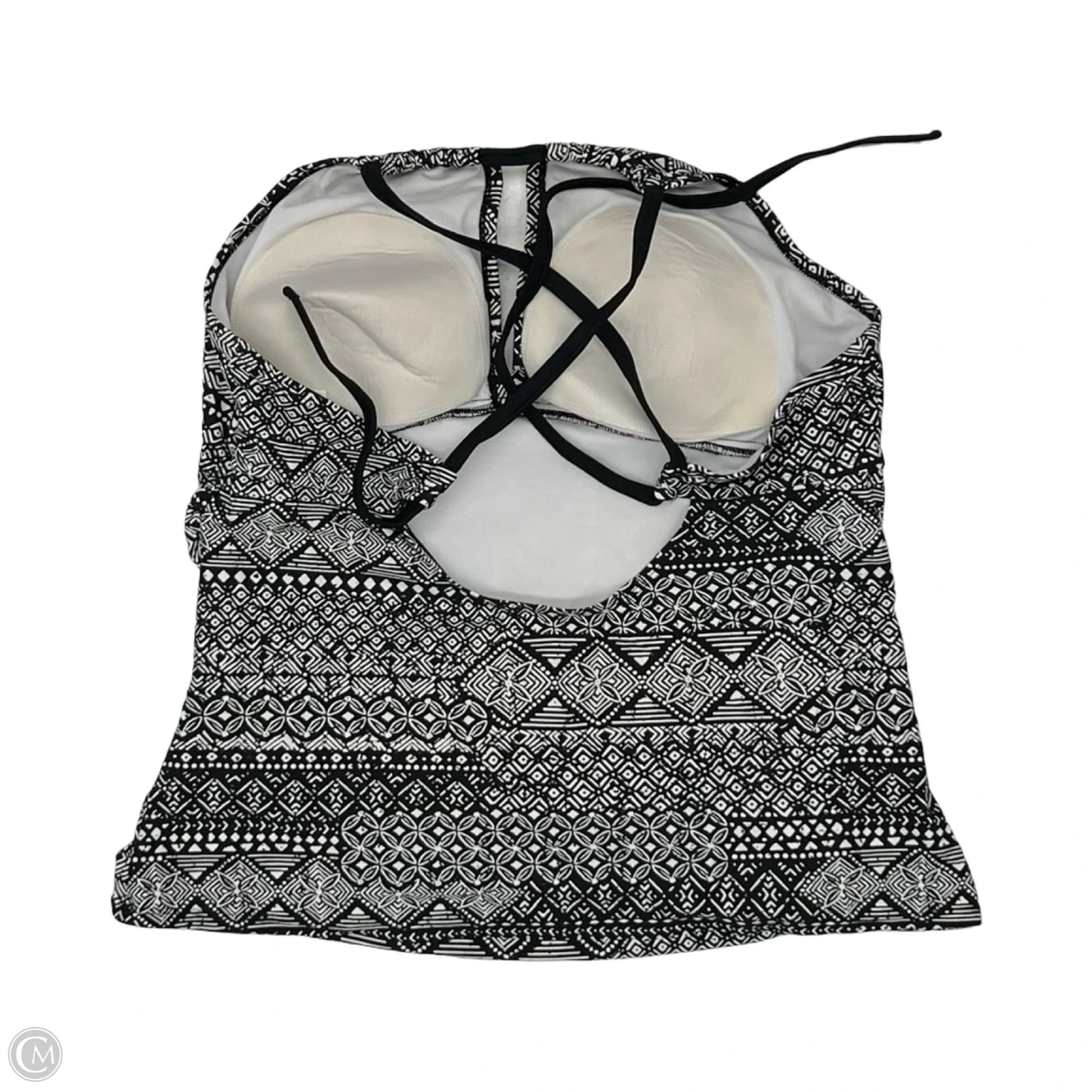 Swimsuit Top By Kona Sol In Black & White, Size: Xl