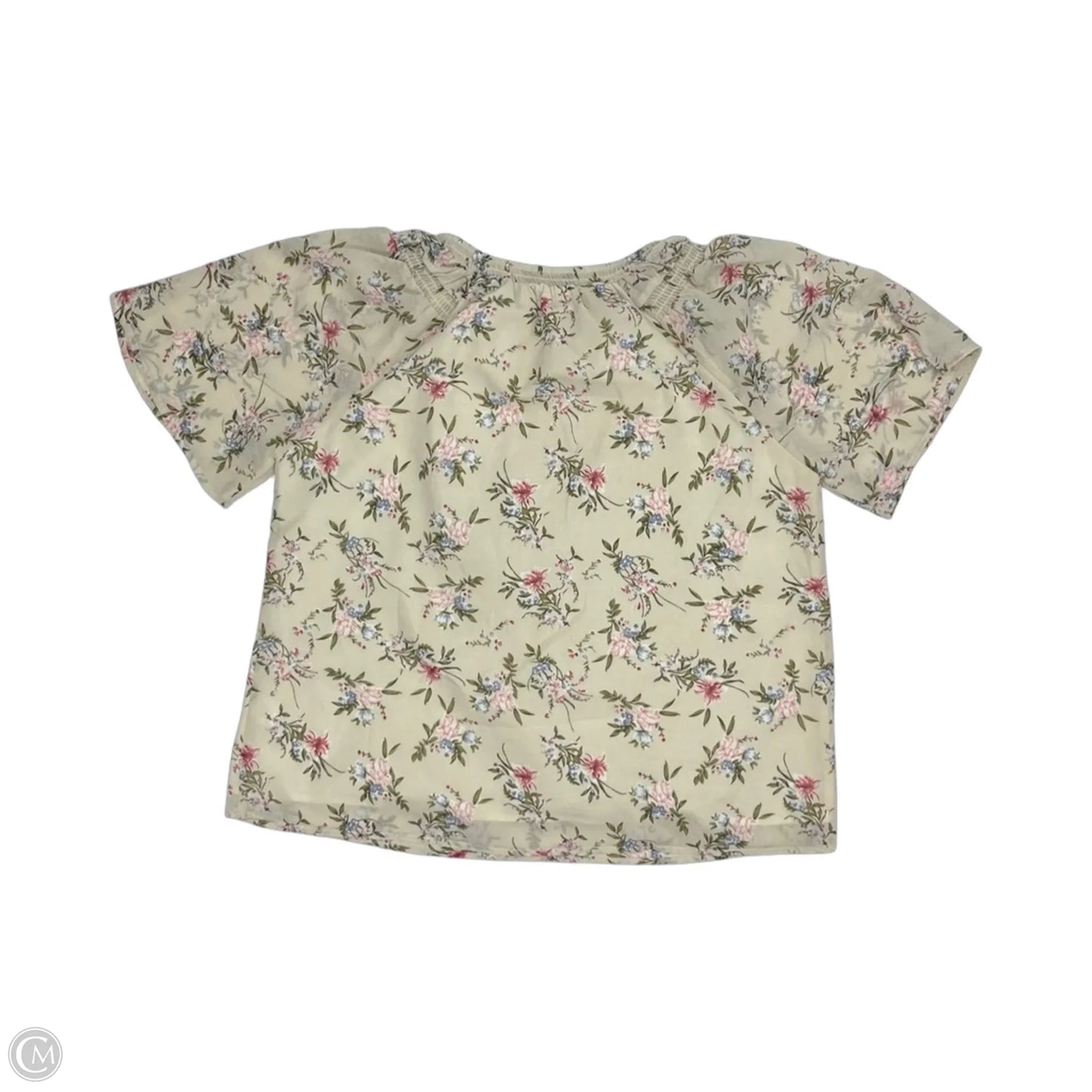 Blouse Short Sleeve By Bloomchic In Floral Print, Size: L