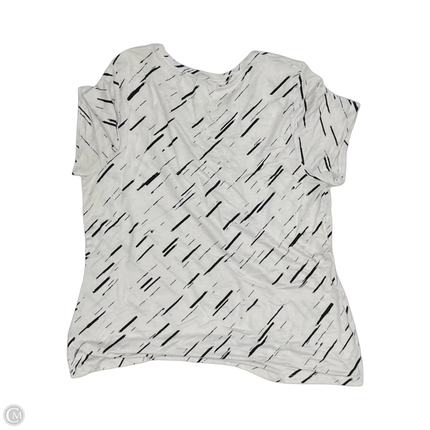 Top Short Sleeve By Apt 9 In Black & White, Size: Xl