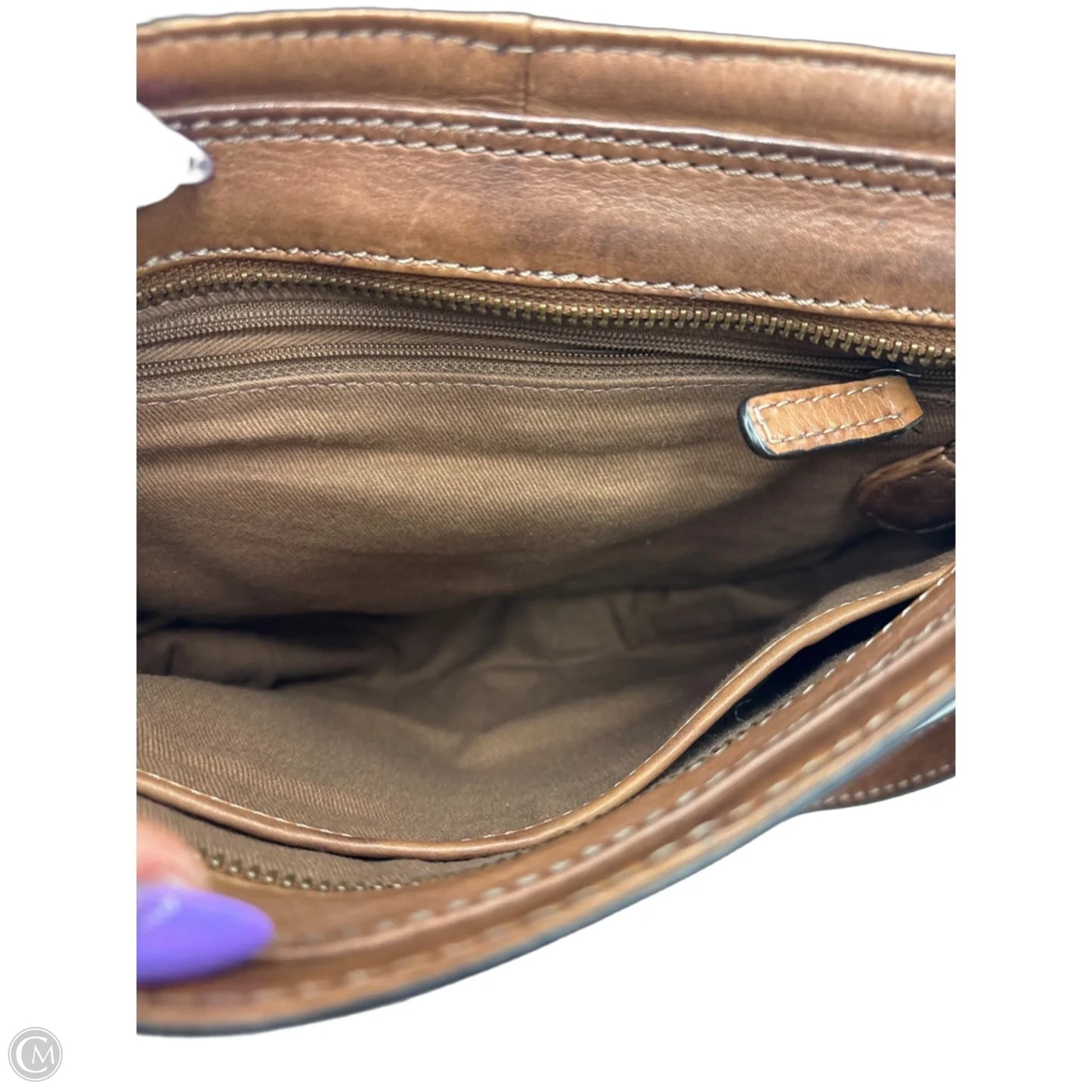 Crossbody Leather By Clothes Mentor, Size: Small