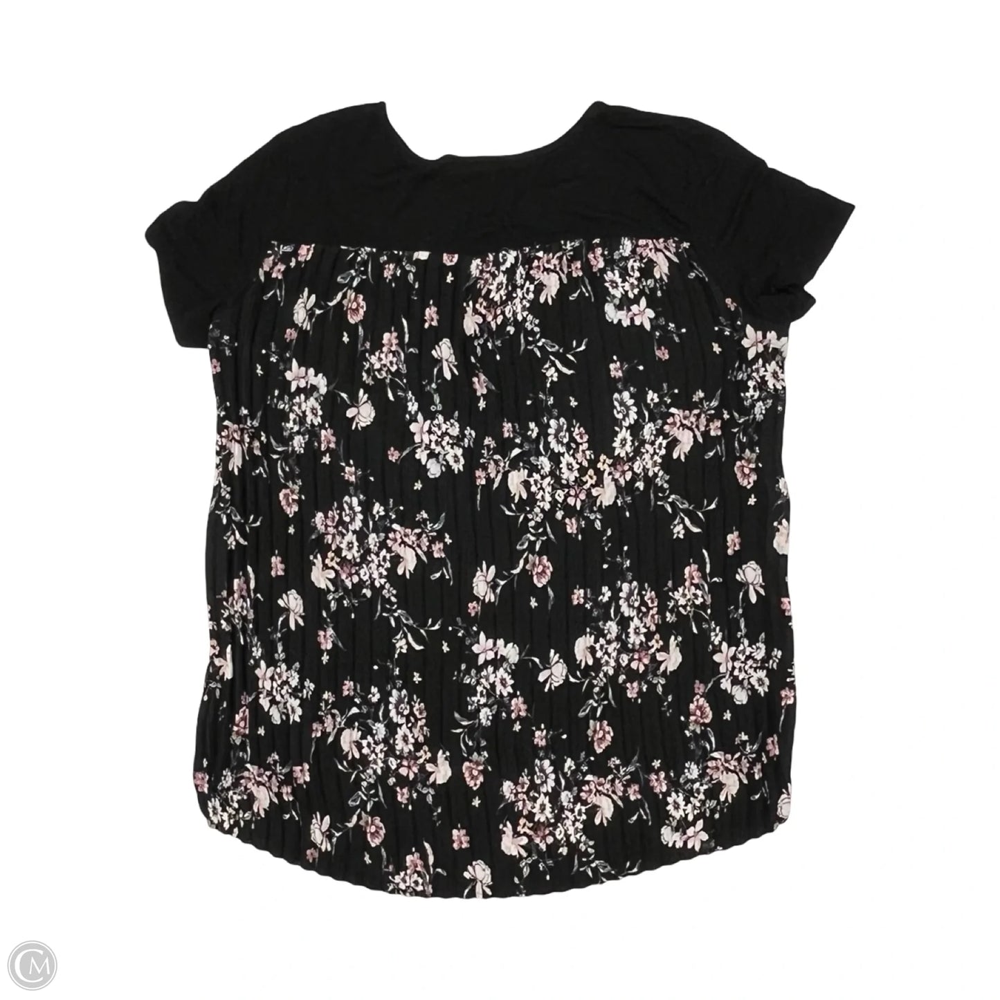Blouse Short Sleeve By Maurices In Black, Size: L