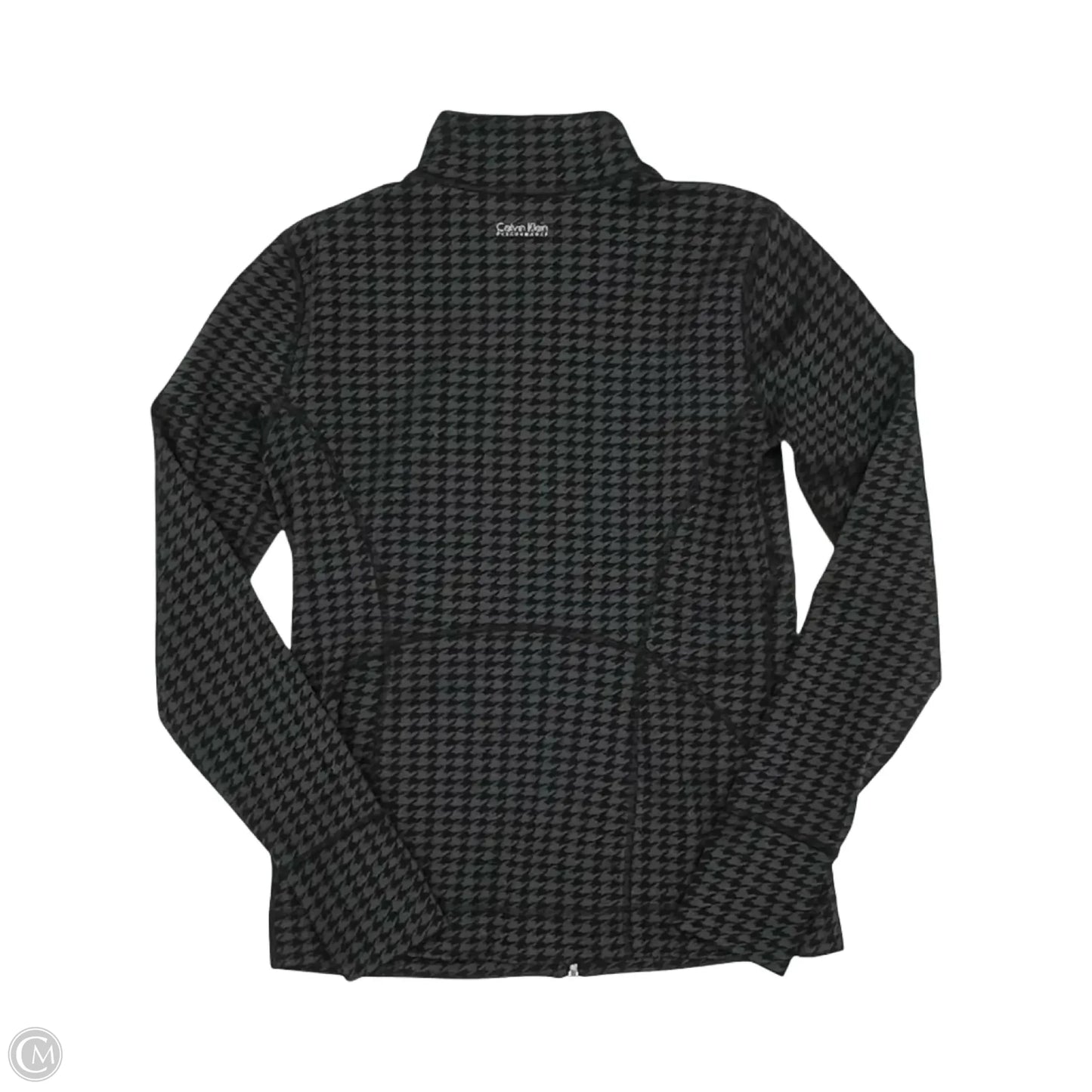 Athletic Jacket By Calvin Klein In Grey, Size: M