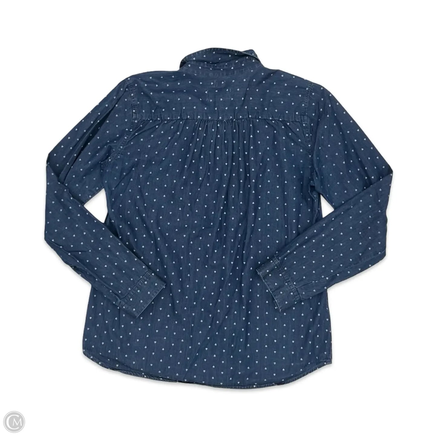 Top Long Sleeve By Loft In Blue Denim, Size: S