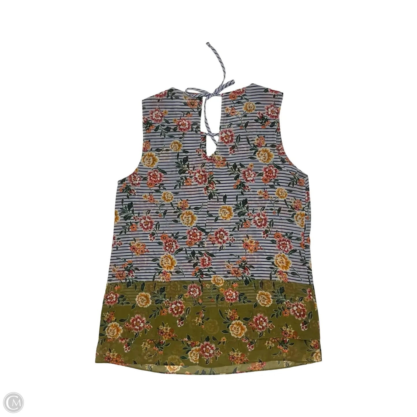 Blouse Sleeveless By Cabi In Floral Print, Size: Xs