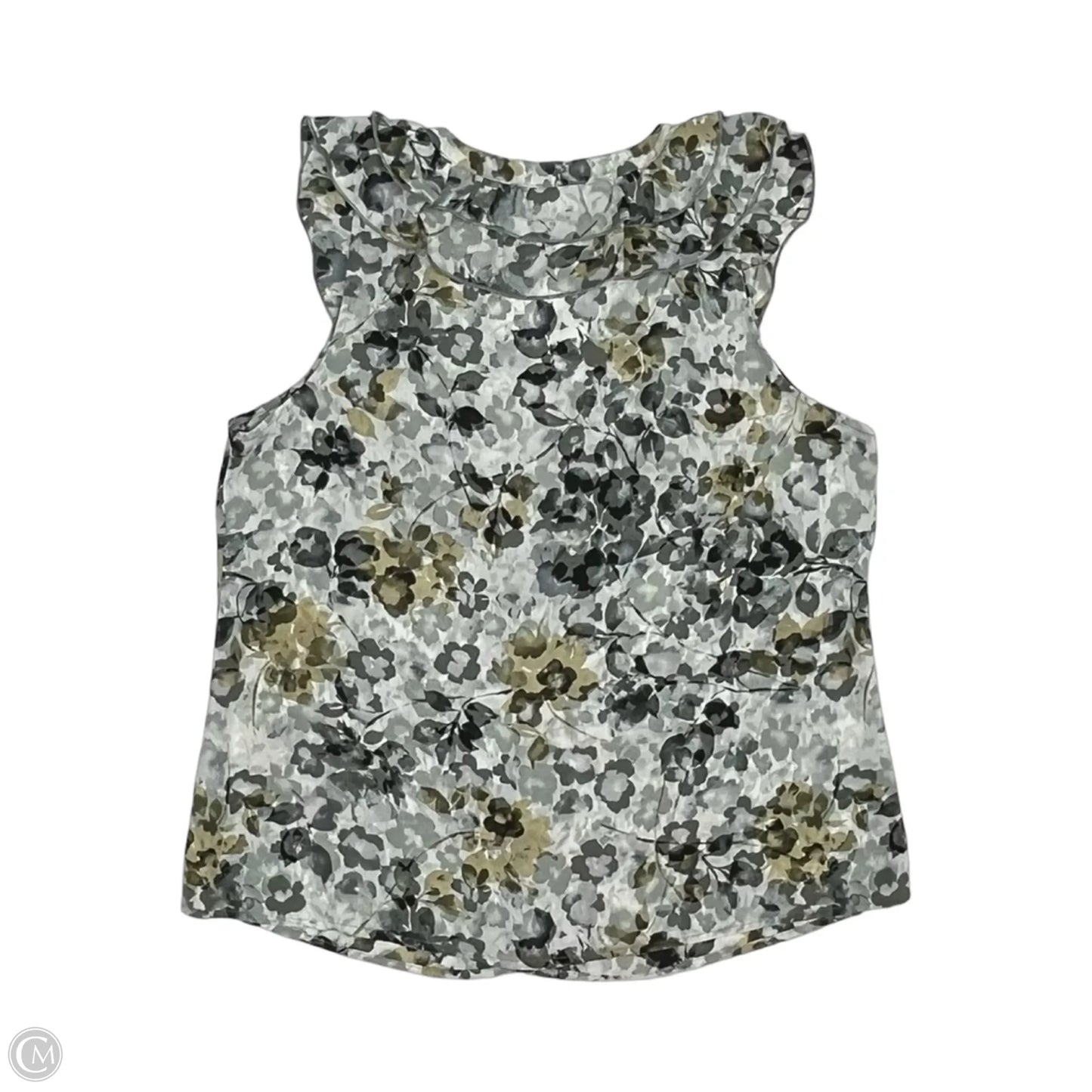 Blouse Sleeveless By Cabi In Grey, Size: M