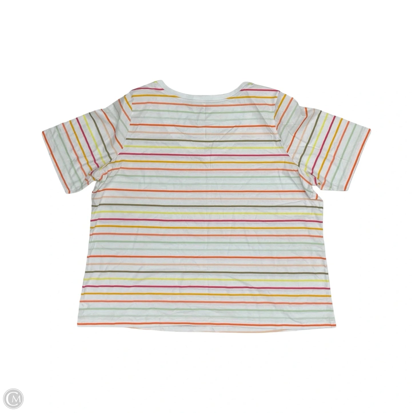 Top Short Sleeve By Lane Bryant In White, Size: 3x
