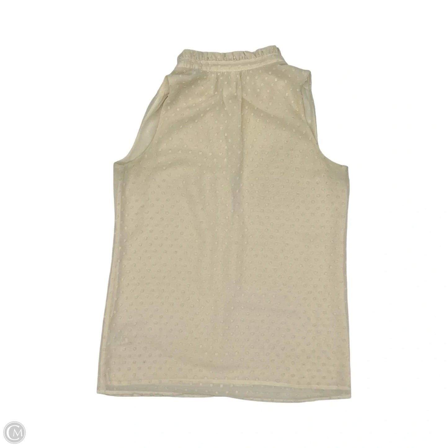 Blouse Sleeveless By J. Crew In Cream, Size: Xxs