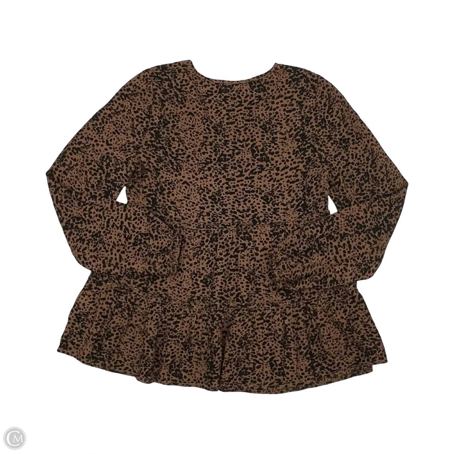 Top Long Sleeve By Beachlunchlounge In Leopard Print, Size: Xs