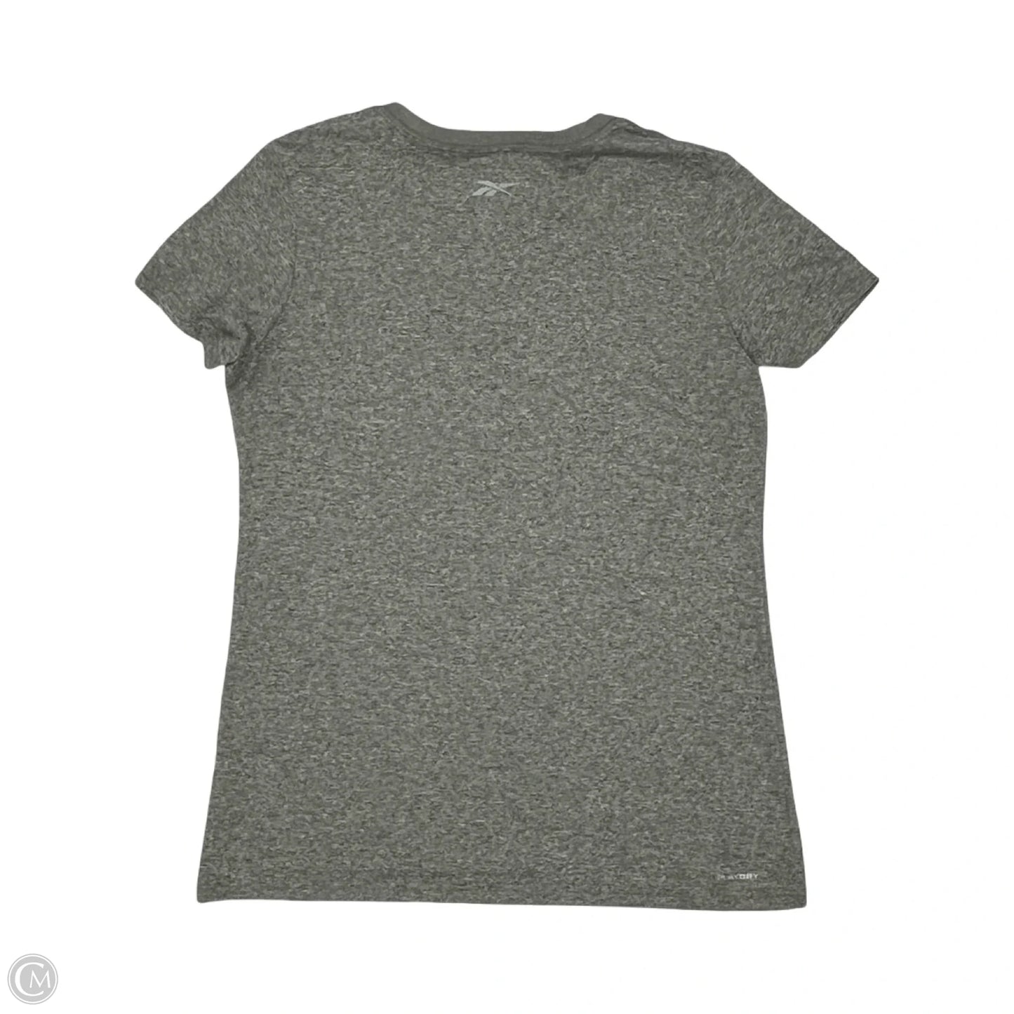 Athletic Top Short Sleeve By Reebok In Grey, Size: L