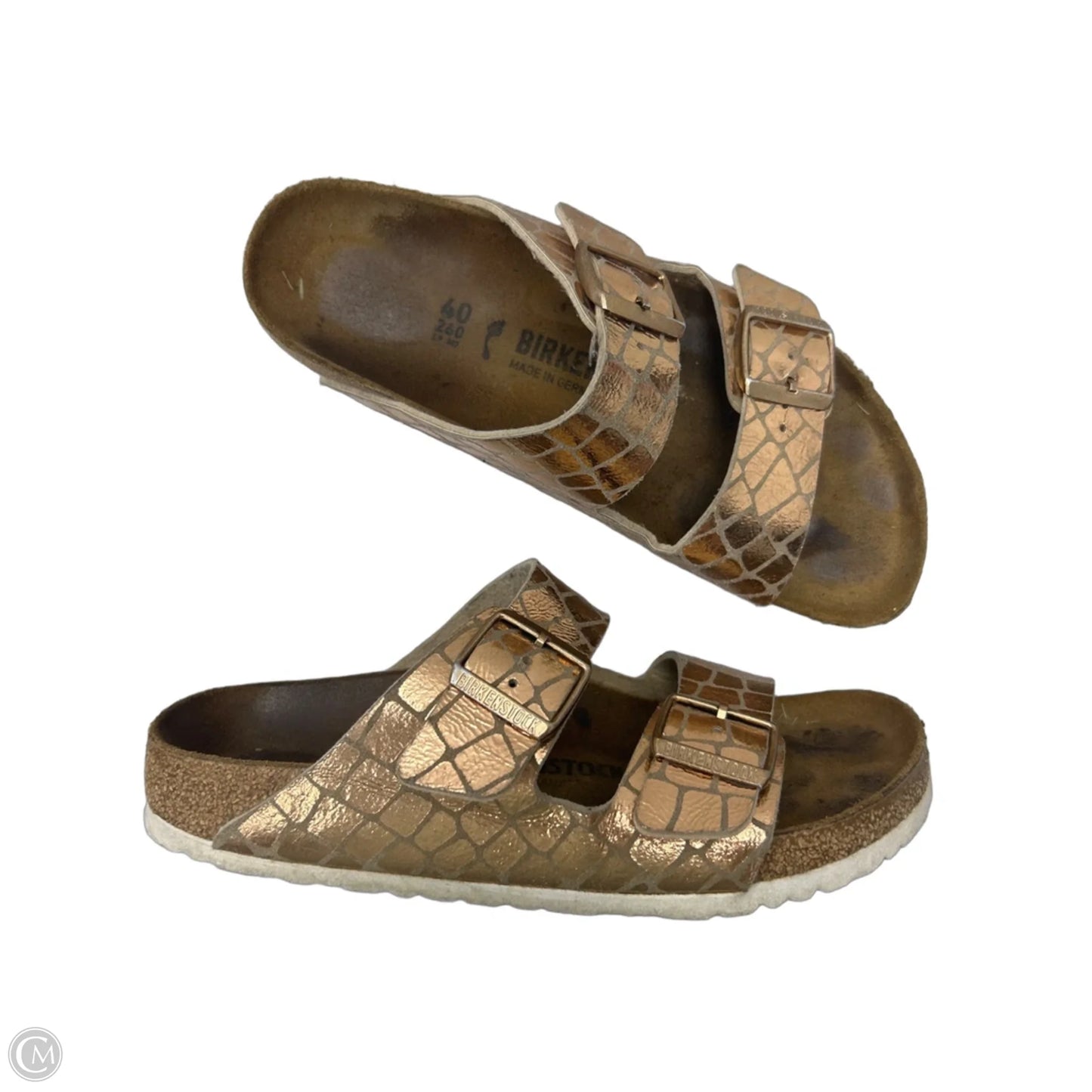 Sandals Flats By Birkenstock In Bronze, Size: 9