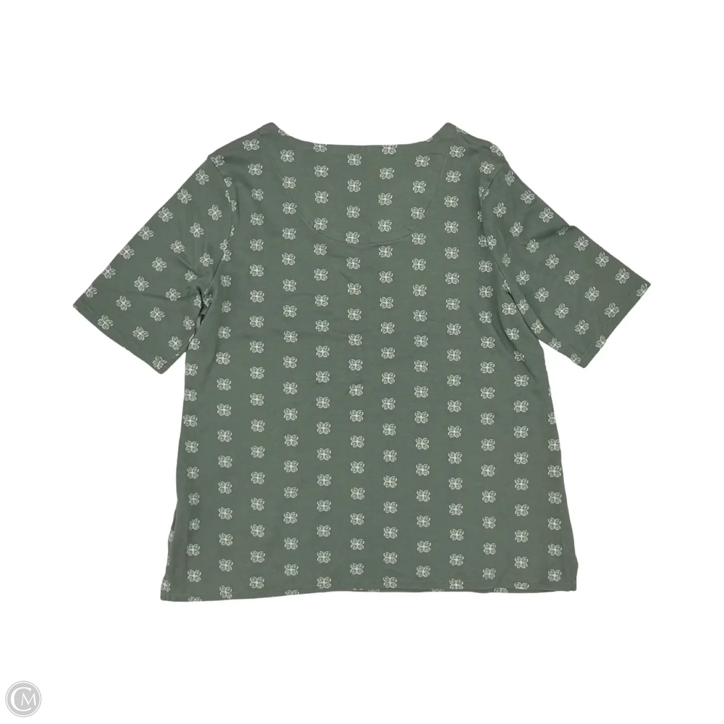 Top Short Sleeve By Croft And Barrow In Green, Size: L